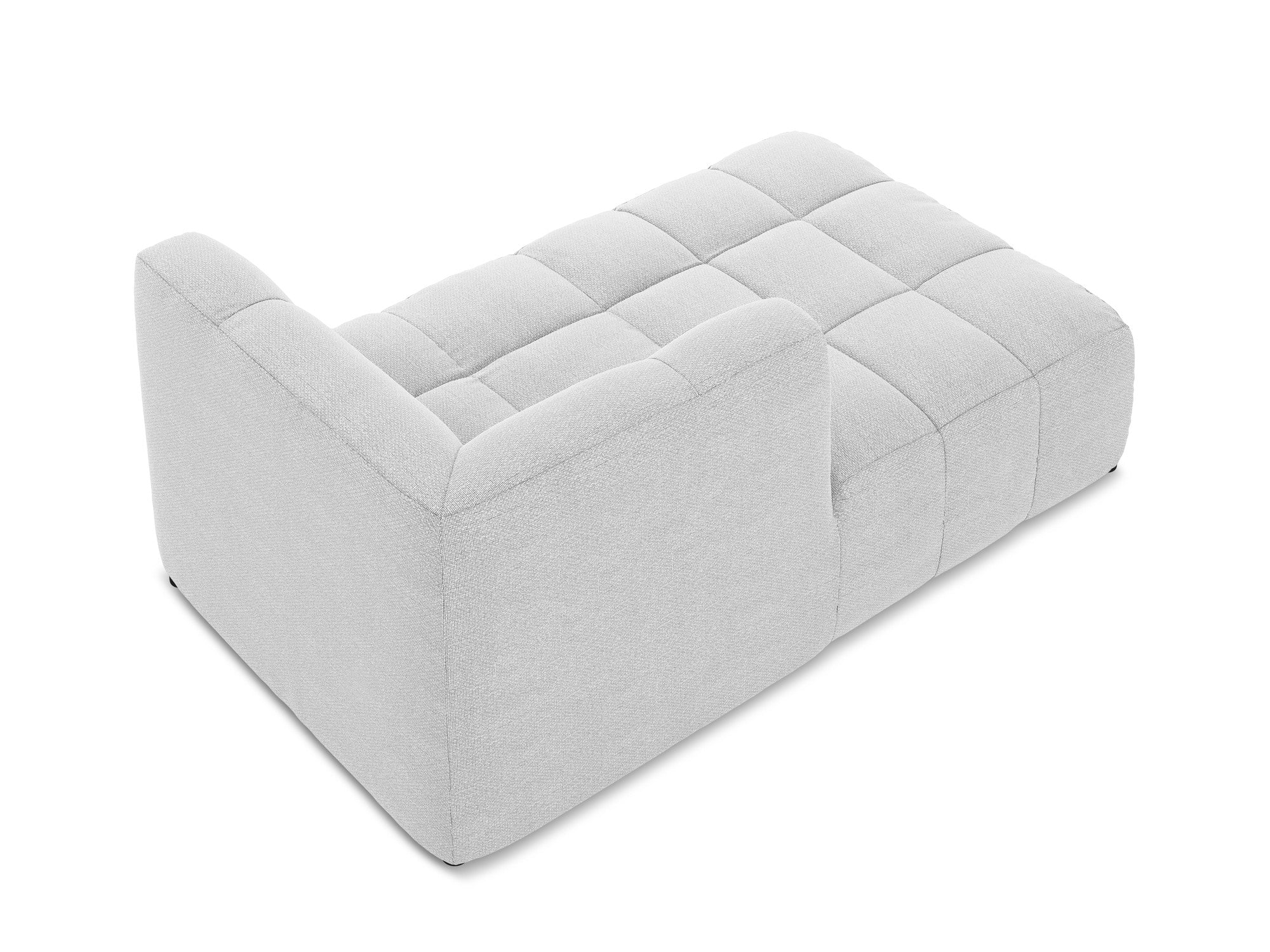 Szezlong lewostronny ALOHA srebrny boucle