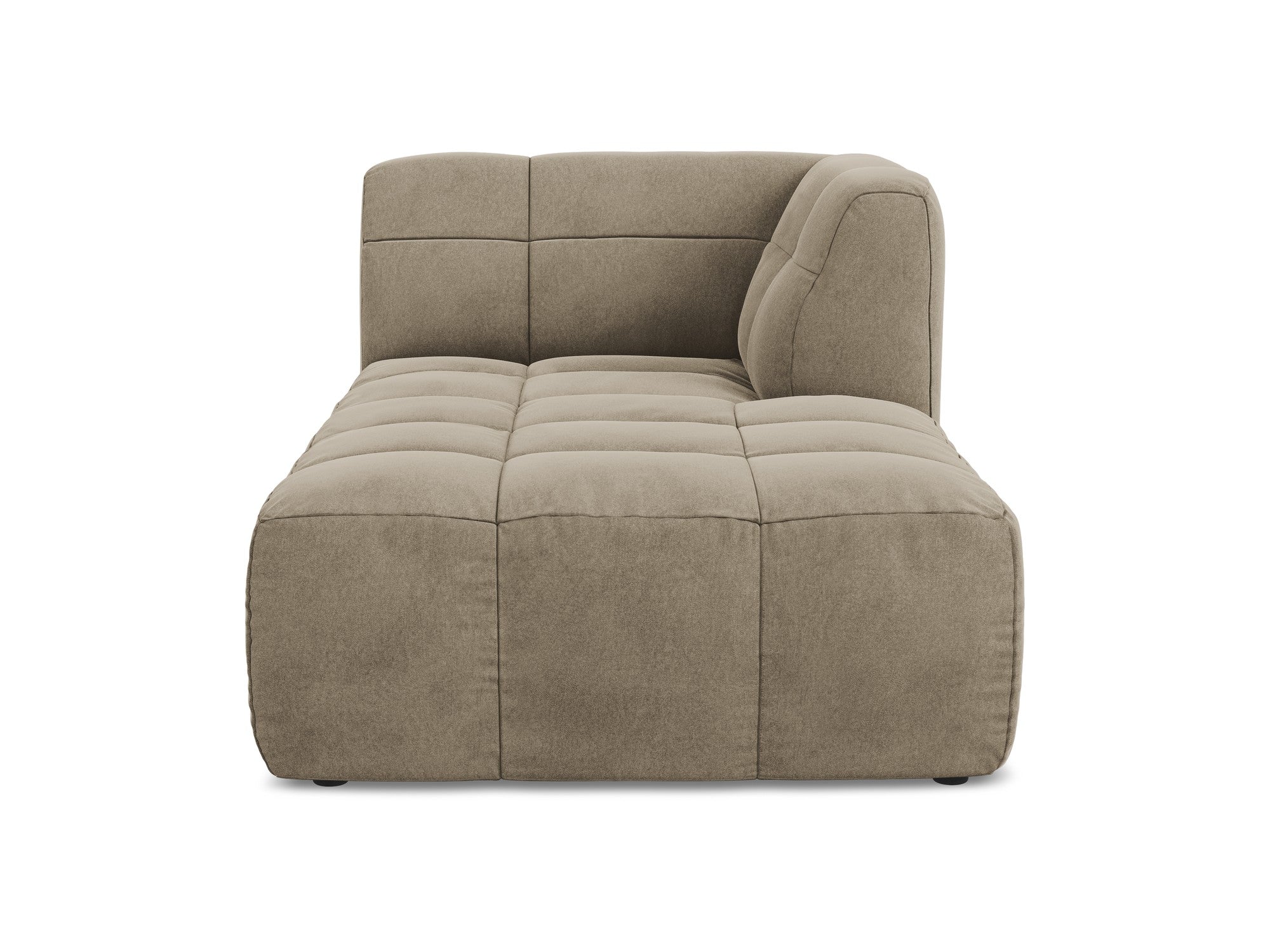 Szezlong prawostronny aksamitny ALOHA beżowy