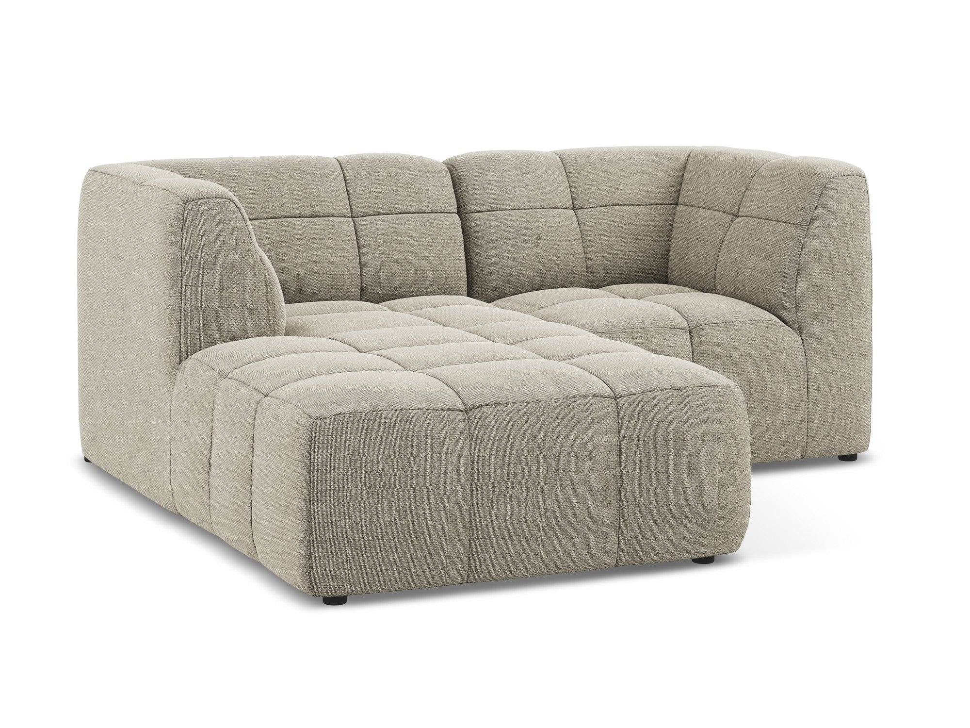 Modularer linksseitiger 2-Sitzer ALOHA taupe Boucle