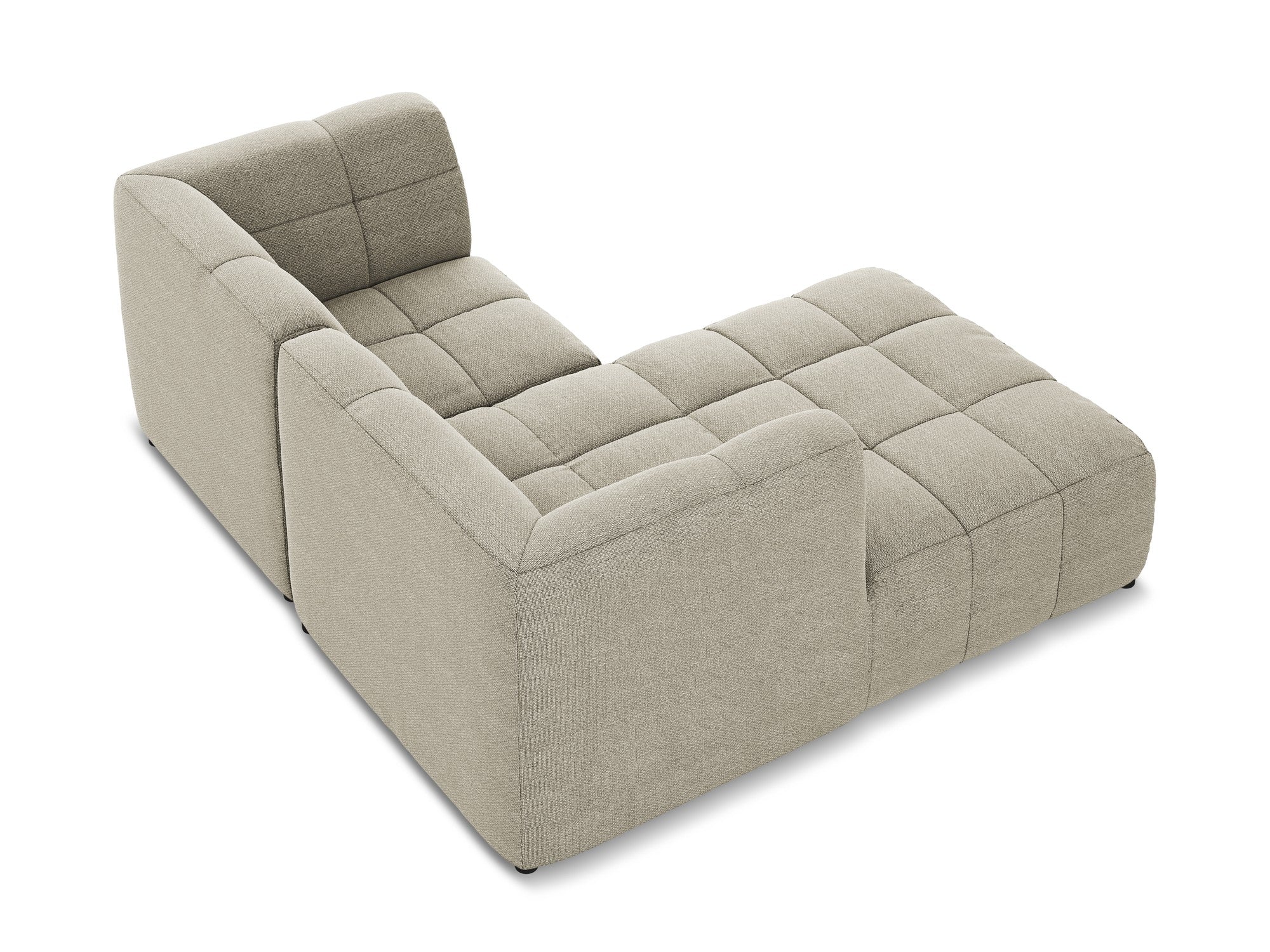 Modularer linksseitiger 2-Sitzer ALOHA taupe Boucle