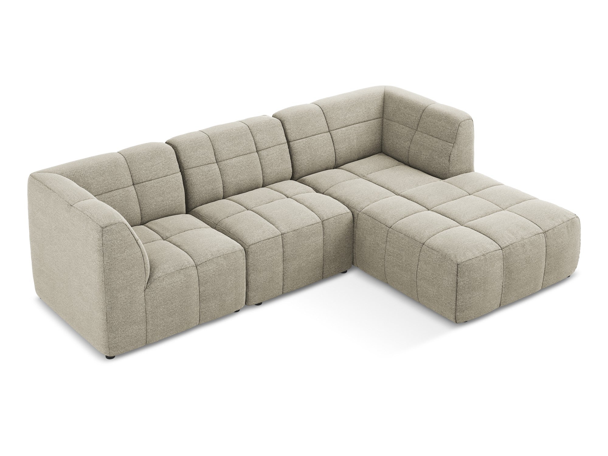 Narożnik modułowy prawostronny 3-osobowy ALOHA taupe boucle