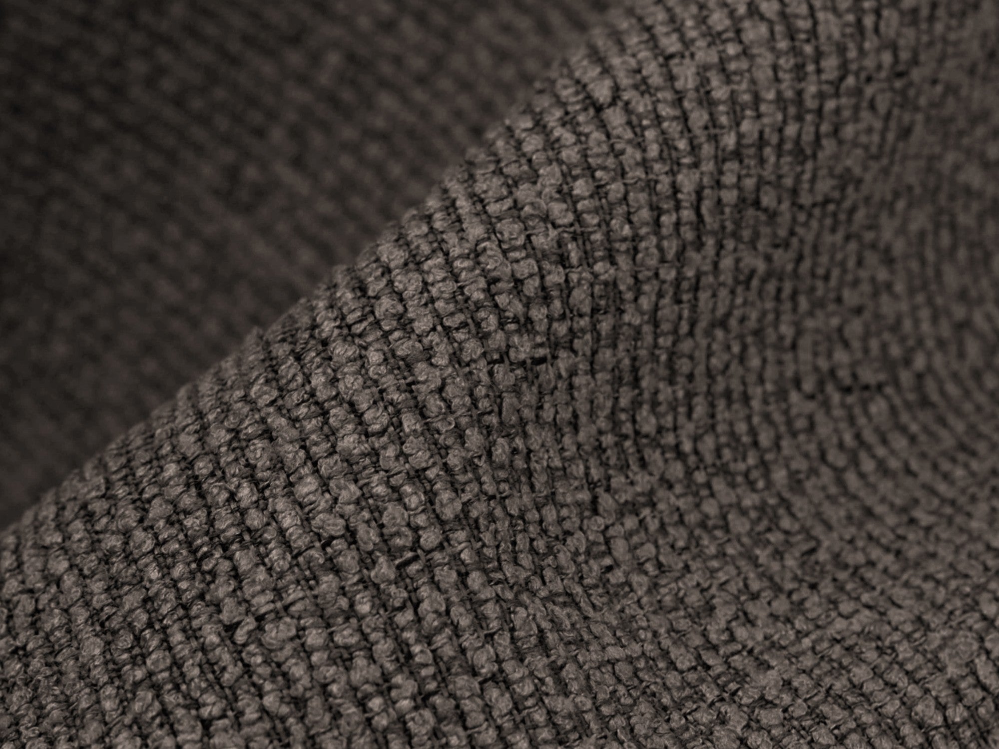 Right-facing modular sofa ALOHA chocolate boucle