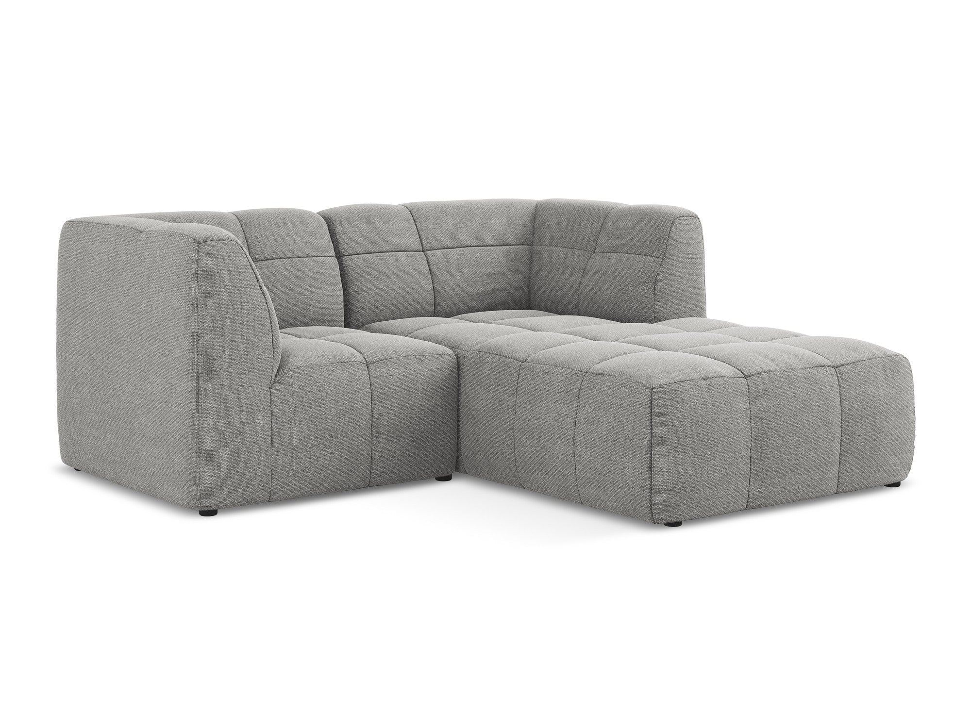 Right-facing modular sofa for 2 people ALOHA light gray boucle
