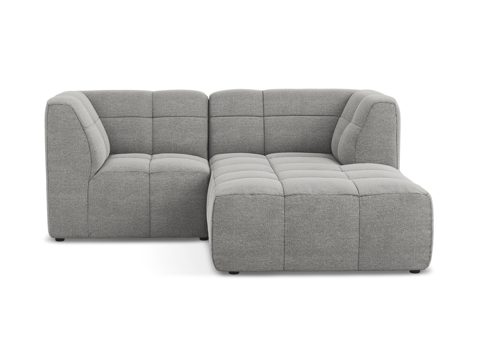 Right-facing modular sofa for 2 people ALOHA light gray boucle