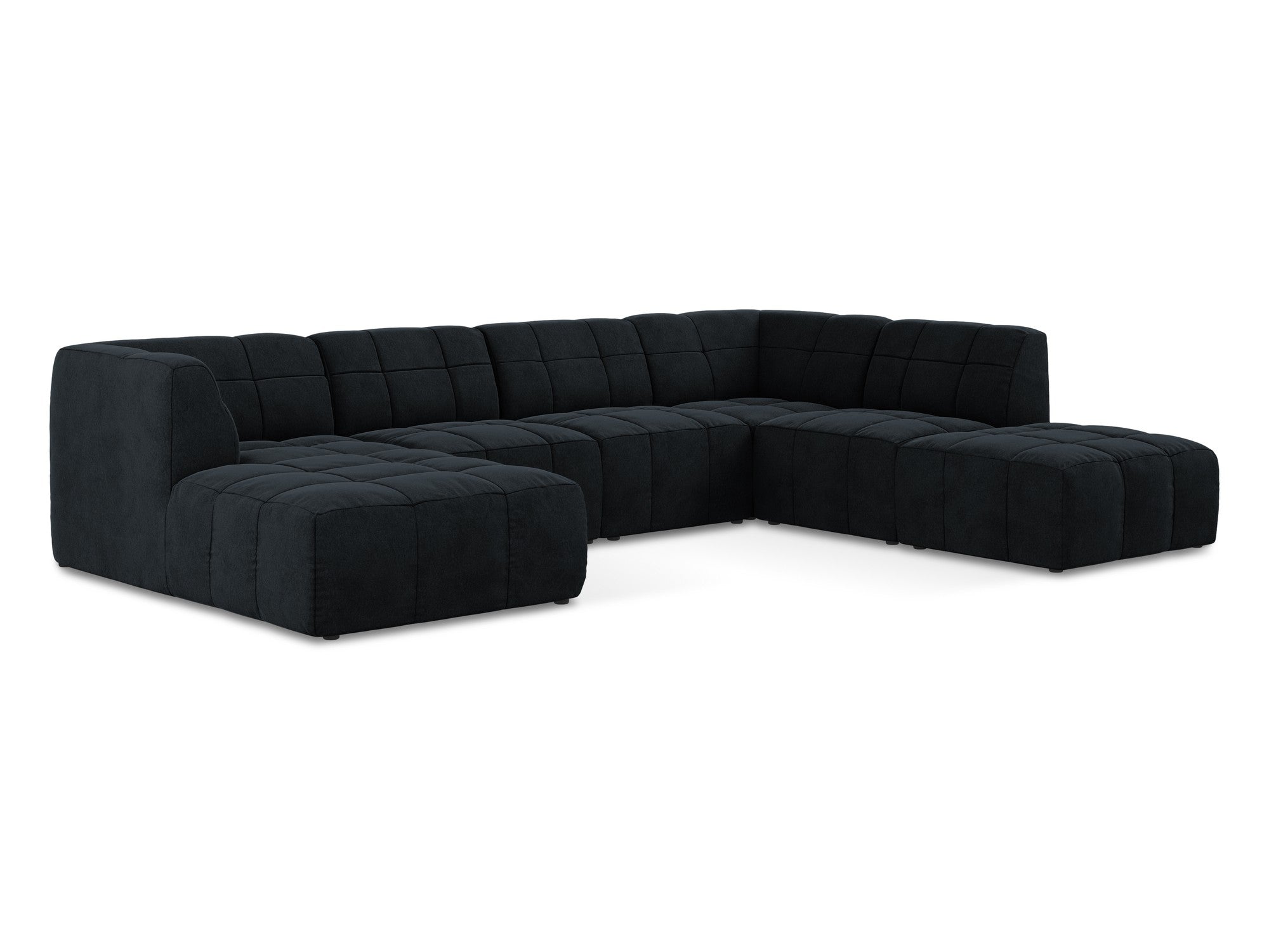 Modular Panoramic Velvet Corner Sofa ALOHA Royal Blue