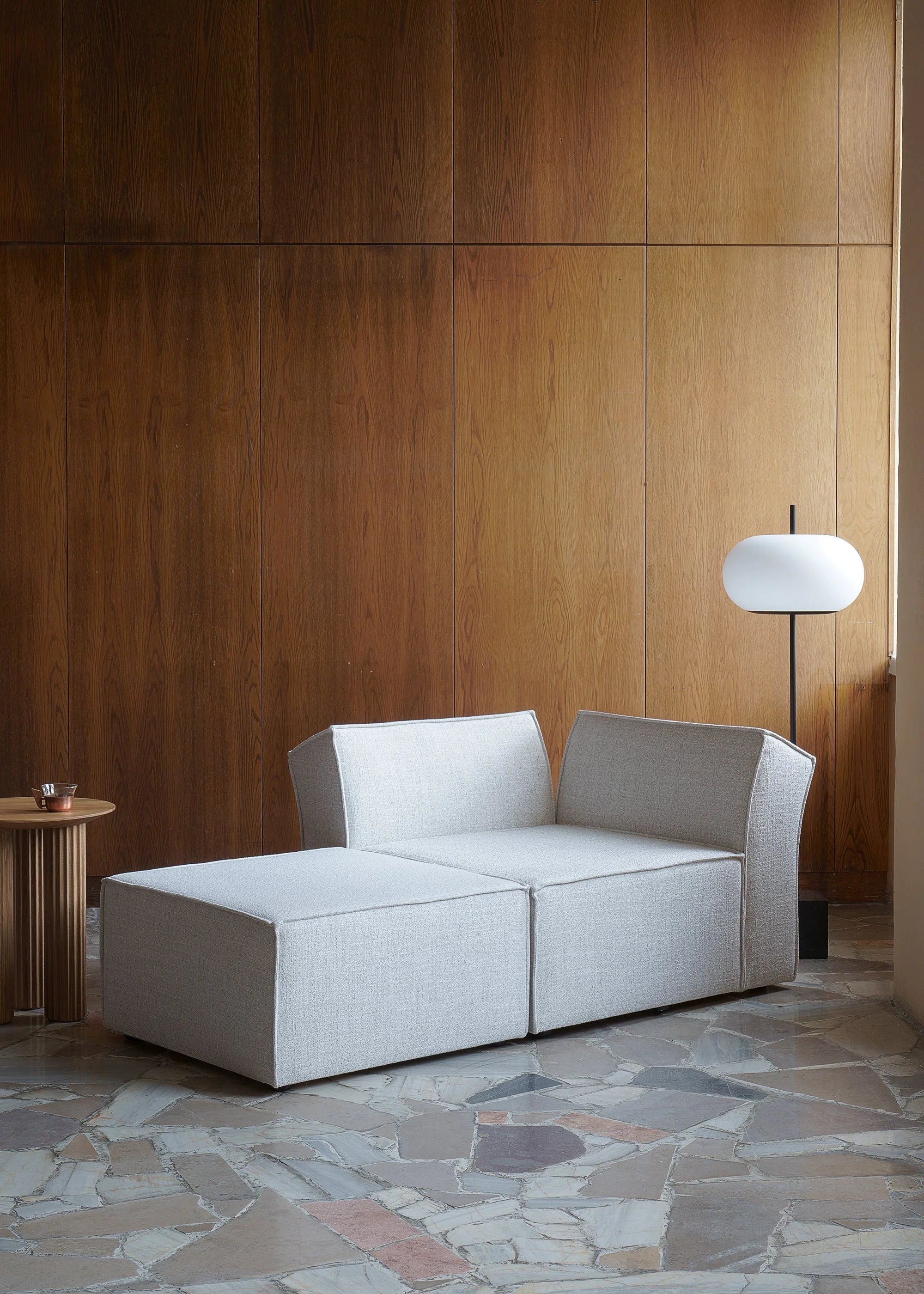Modulares Sofa ANDO - linkes graues Modul