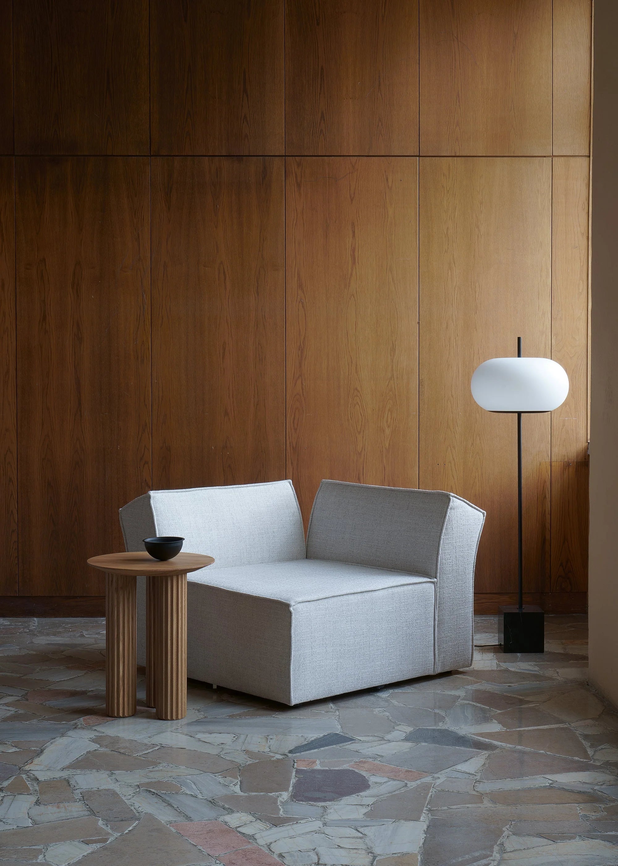 Modulares Sofa ANDO - linkes graues Modul