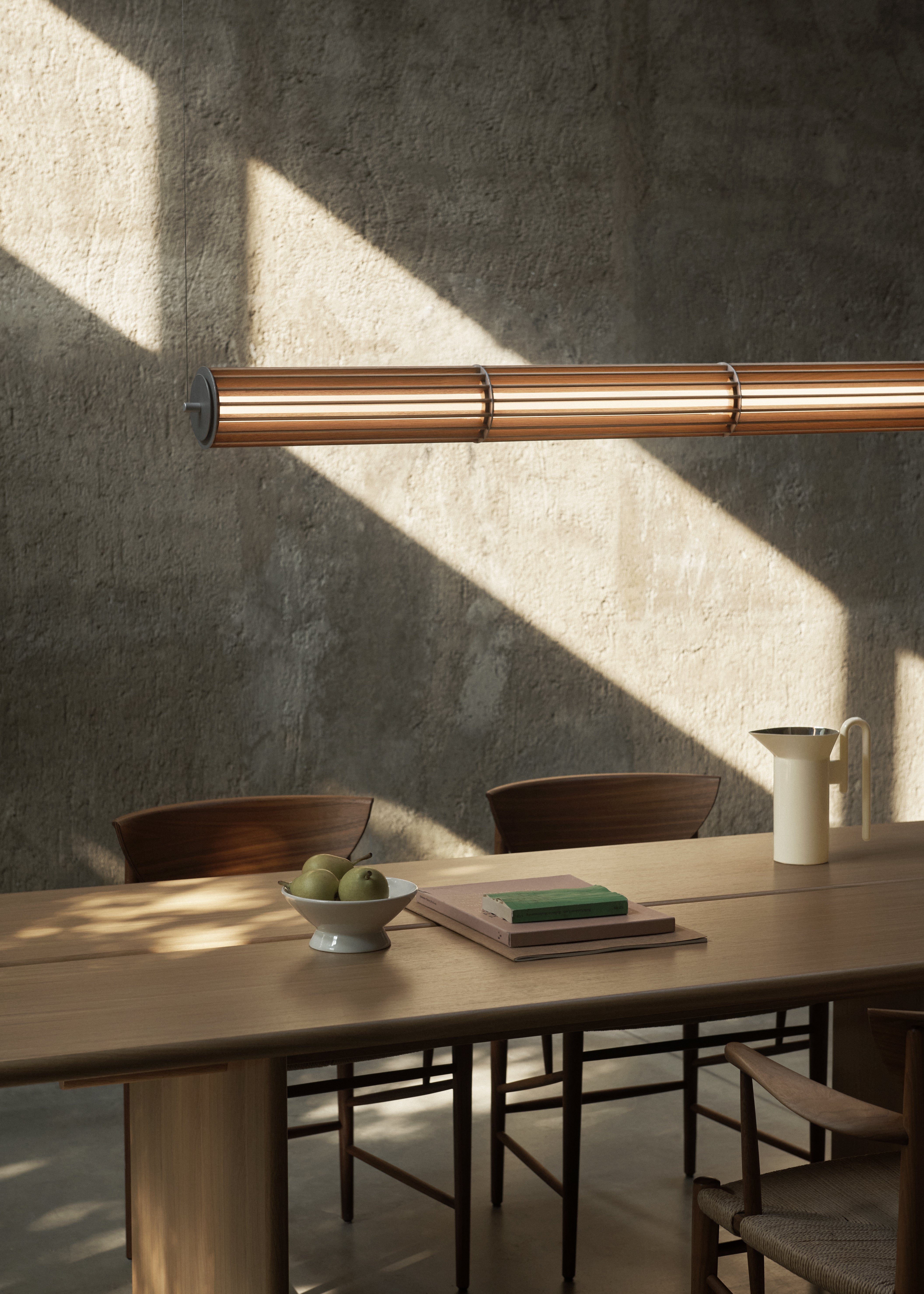 Lampa wisząca NUMBRA TY1 aluminium z drewnem dębowym