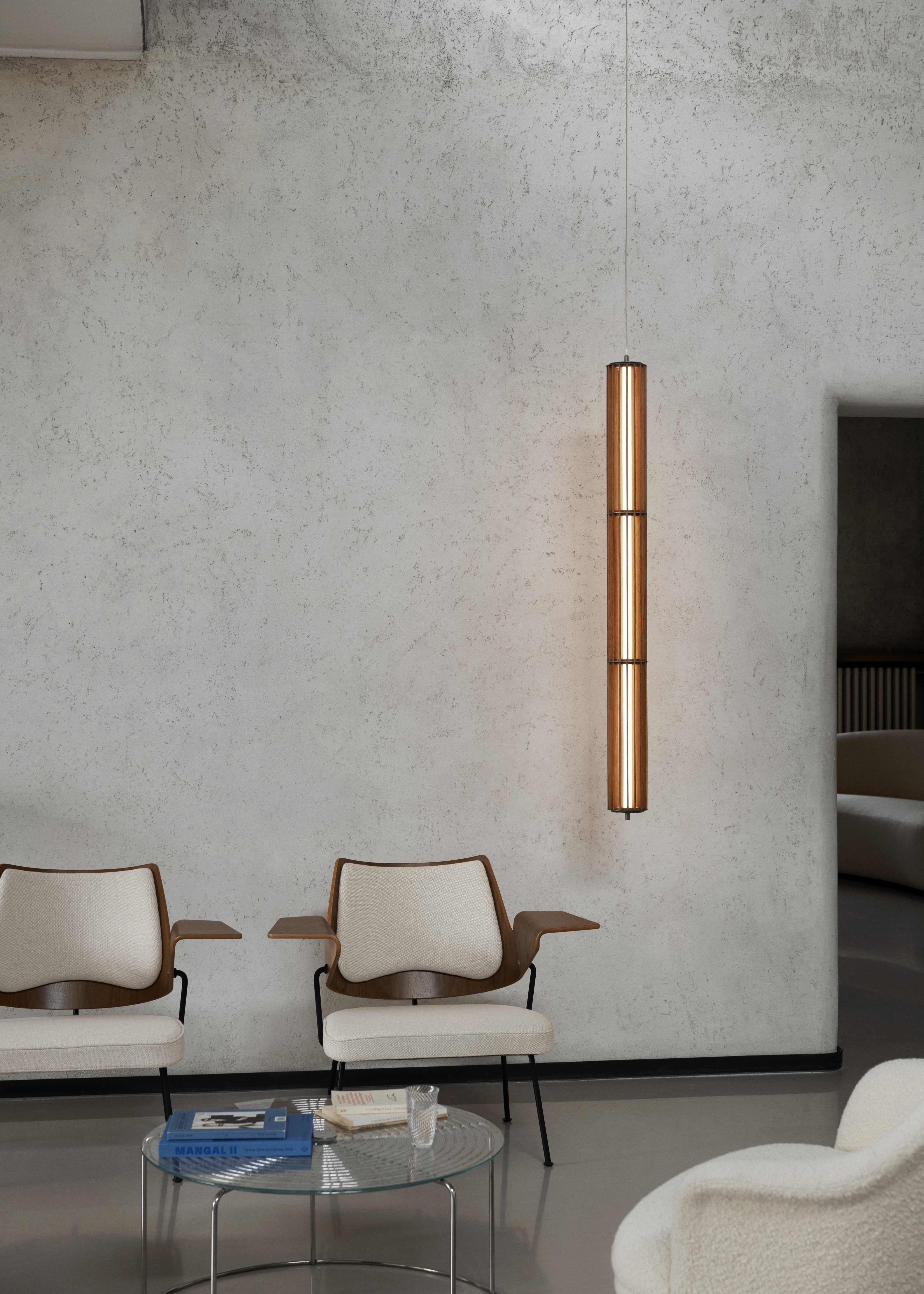 Lampa wisząca NUMBRA TY1 aluminium z drewnem dębowym
