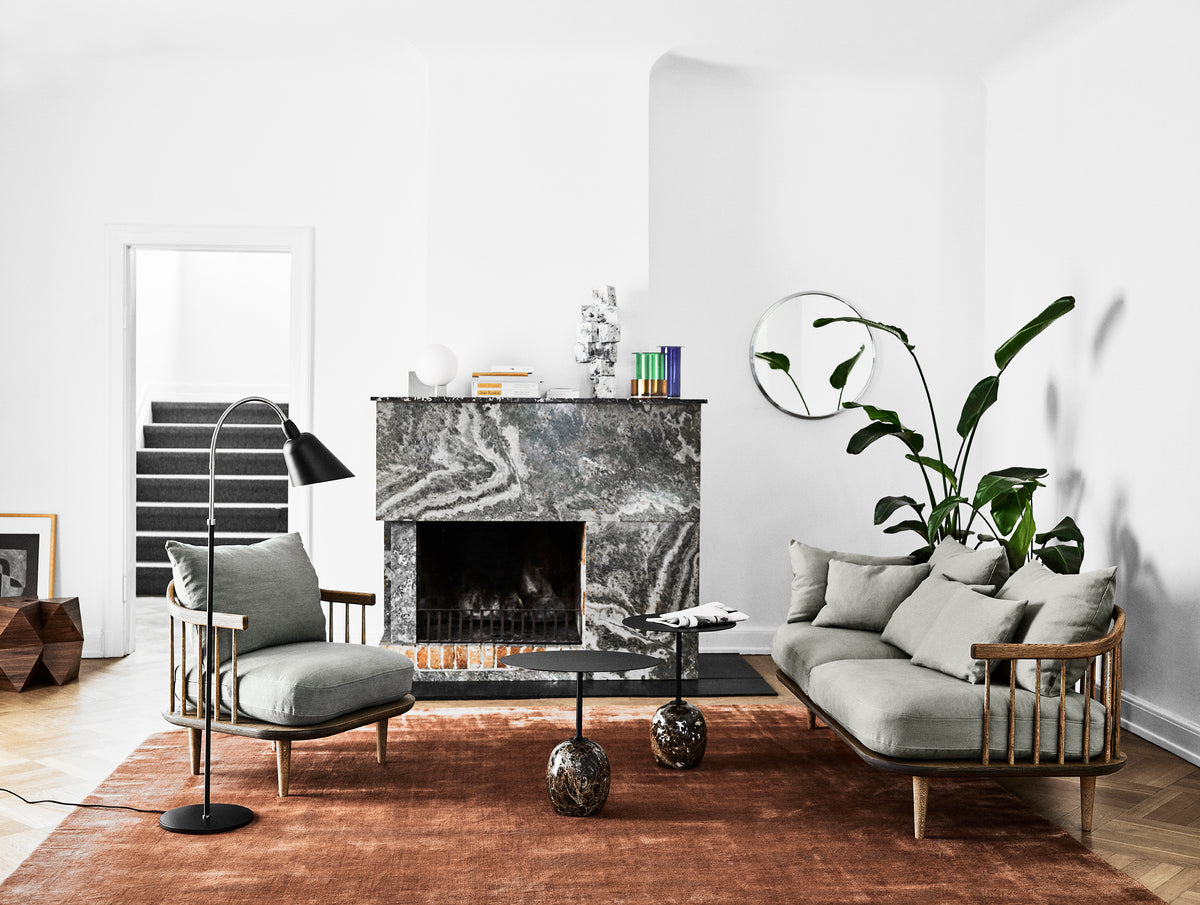 Lustro ścienne SILLON SH7 z mosiężną ramą