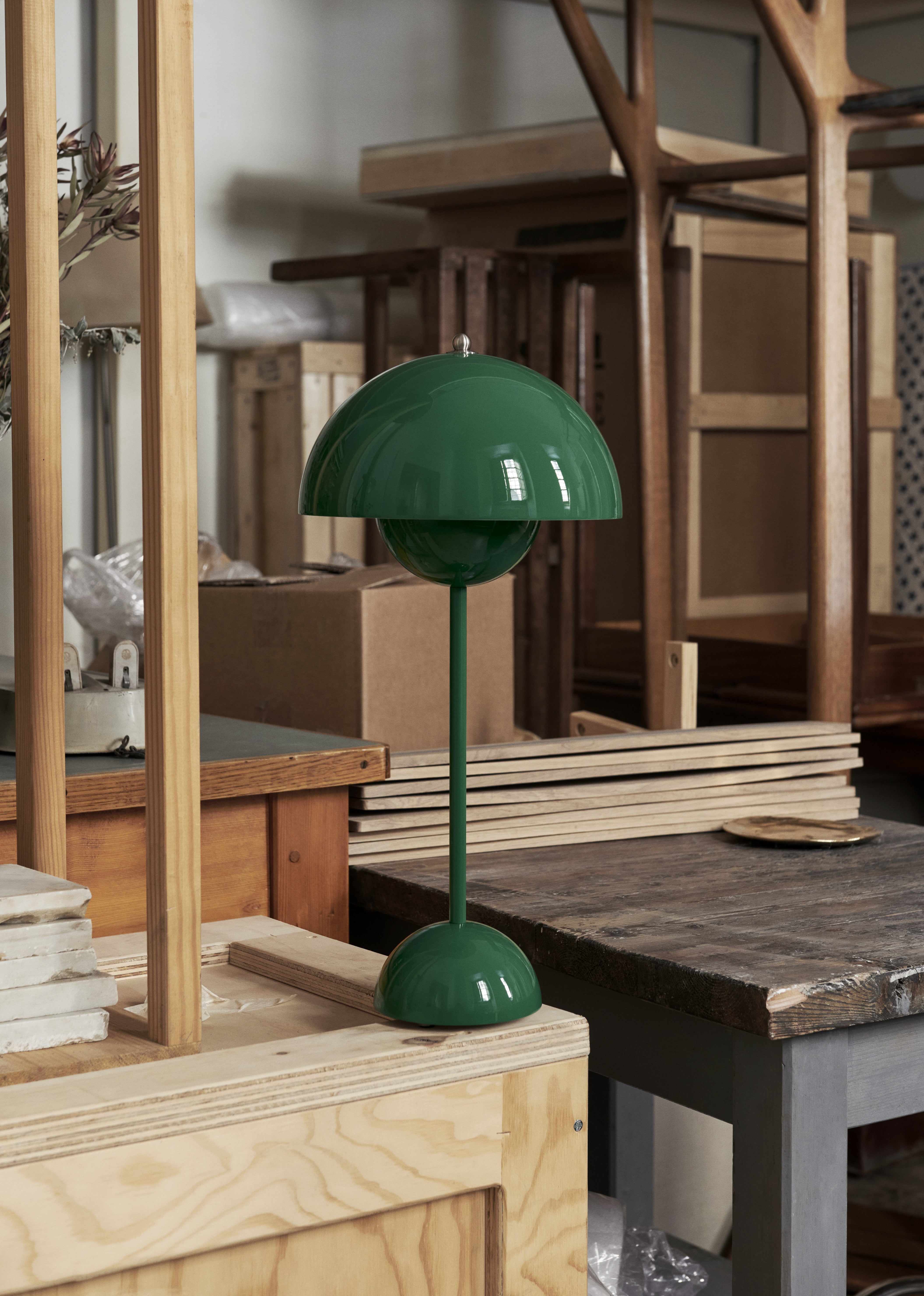 Lampa stołowa FLOWERPOT VP3 intensywny zielony