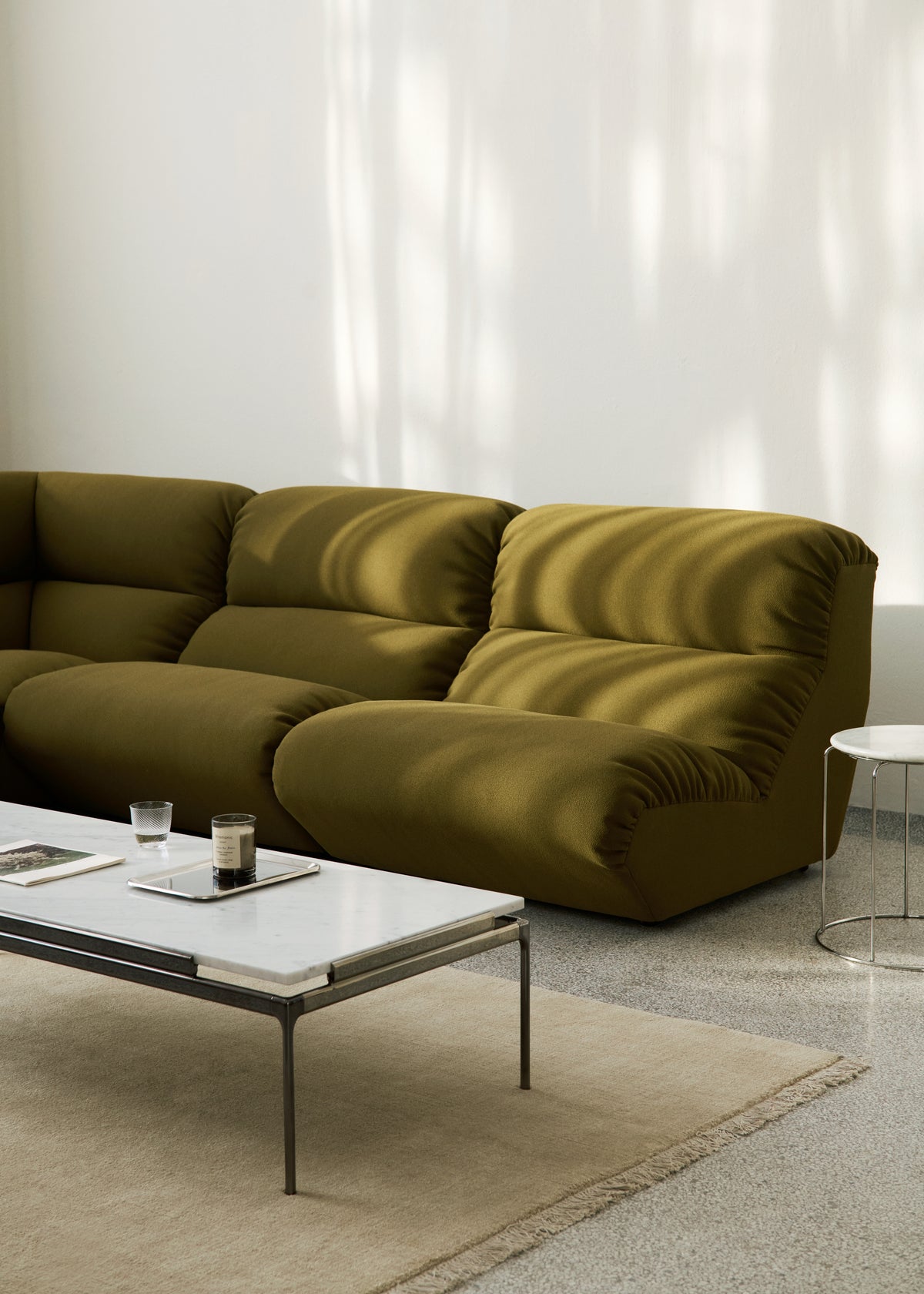 Sofa modułowa 4-osobowa HI LO błękitny