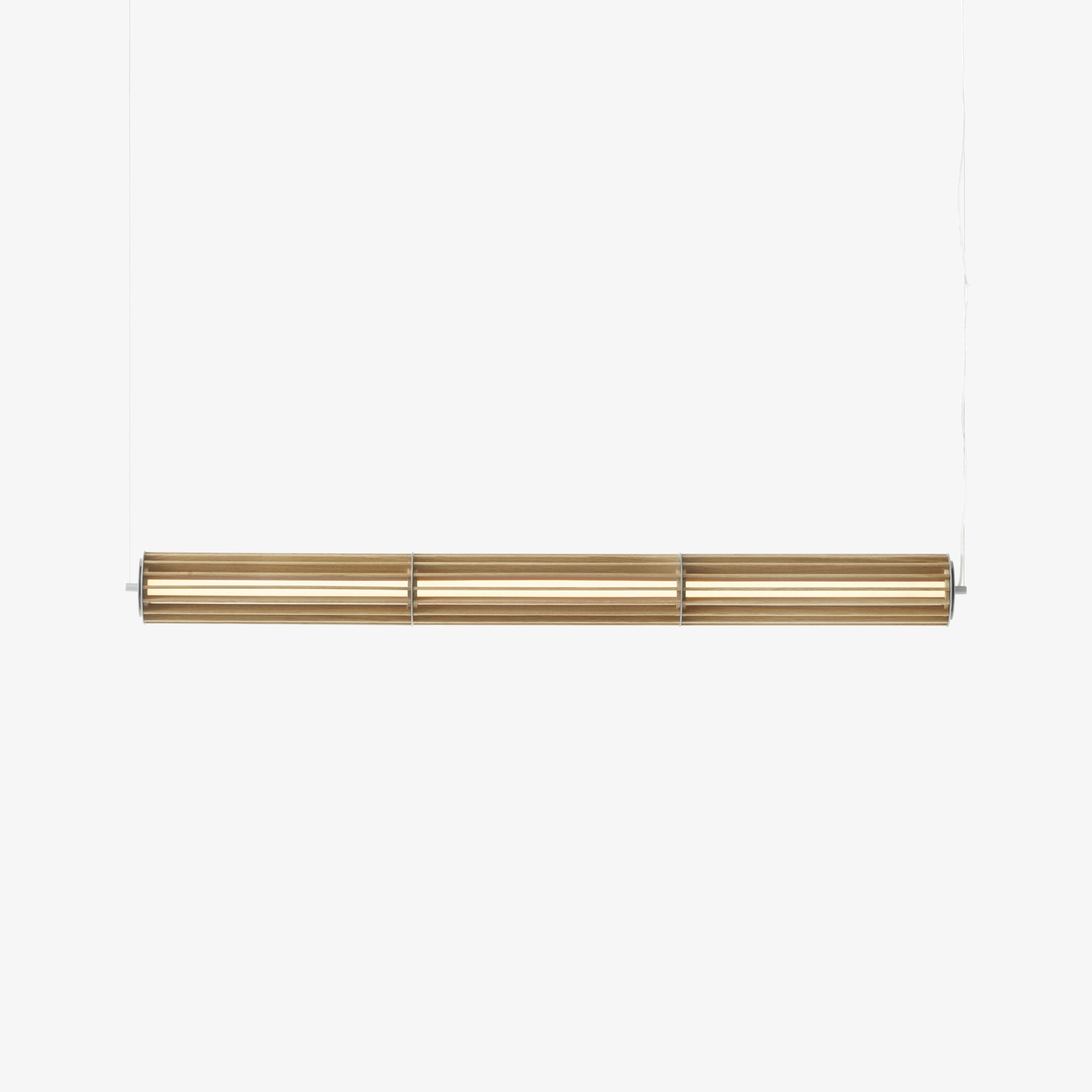 Lampa wisząca NUMBRA TY1 aluminium z drewnem dębowym