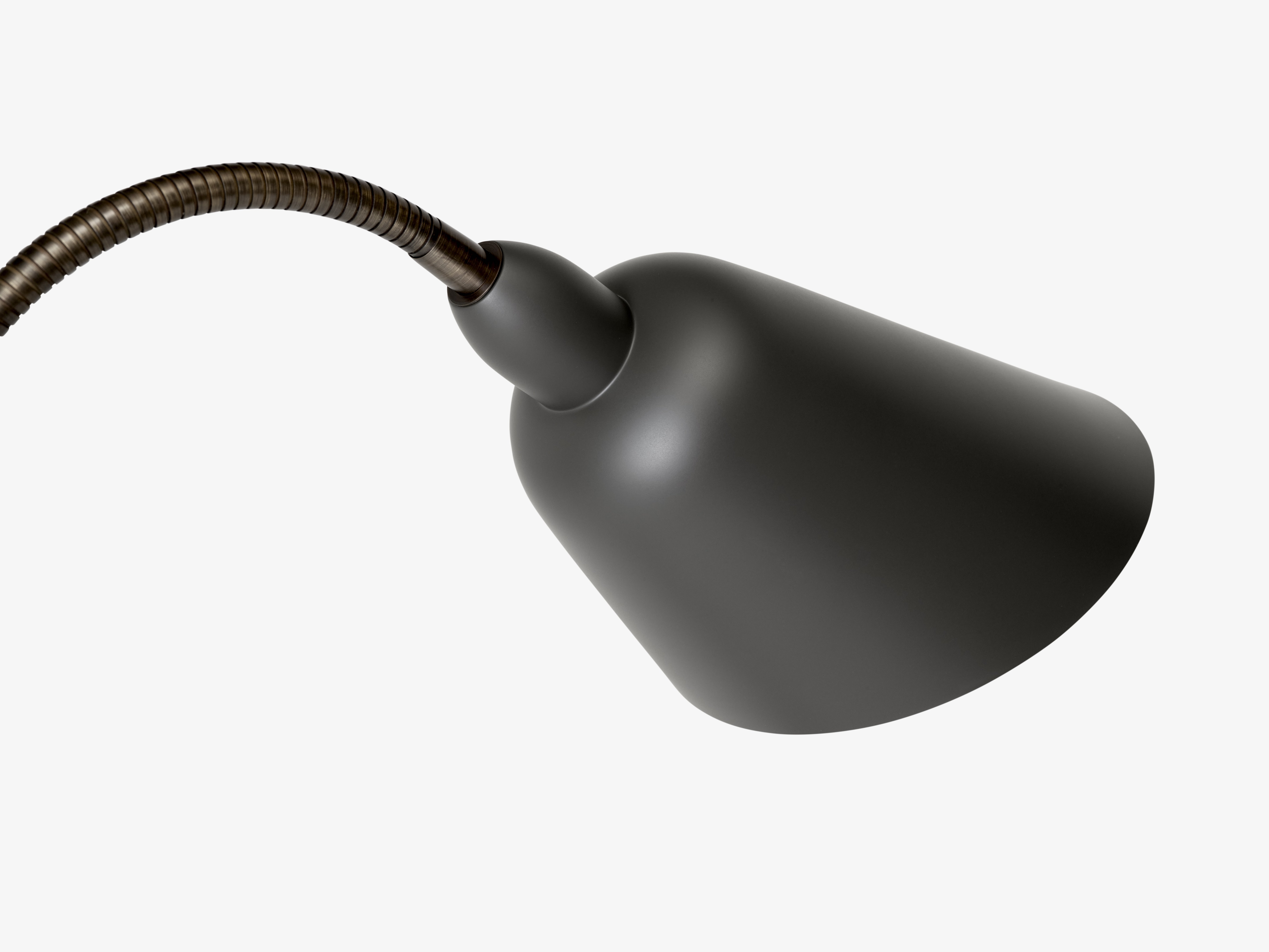 Lampa podłogowa BELLEVUE AJ7 grafitowy z brązowioną mosiężną podstawą