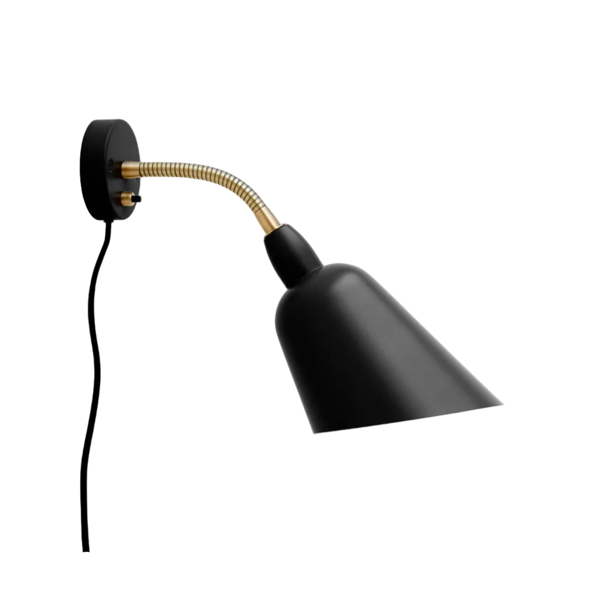 Lampa ścienna BELLEVUE AJ9 czarny z mosiężnym wykończeniem