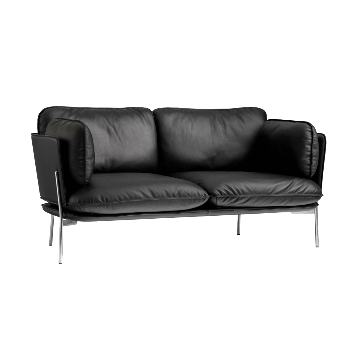 Sofa 2-osobowa CLOUD LN2 tapicerowana z chromowaną podstawą