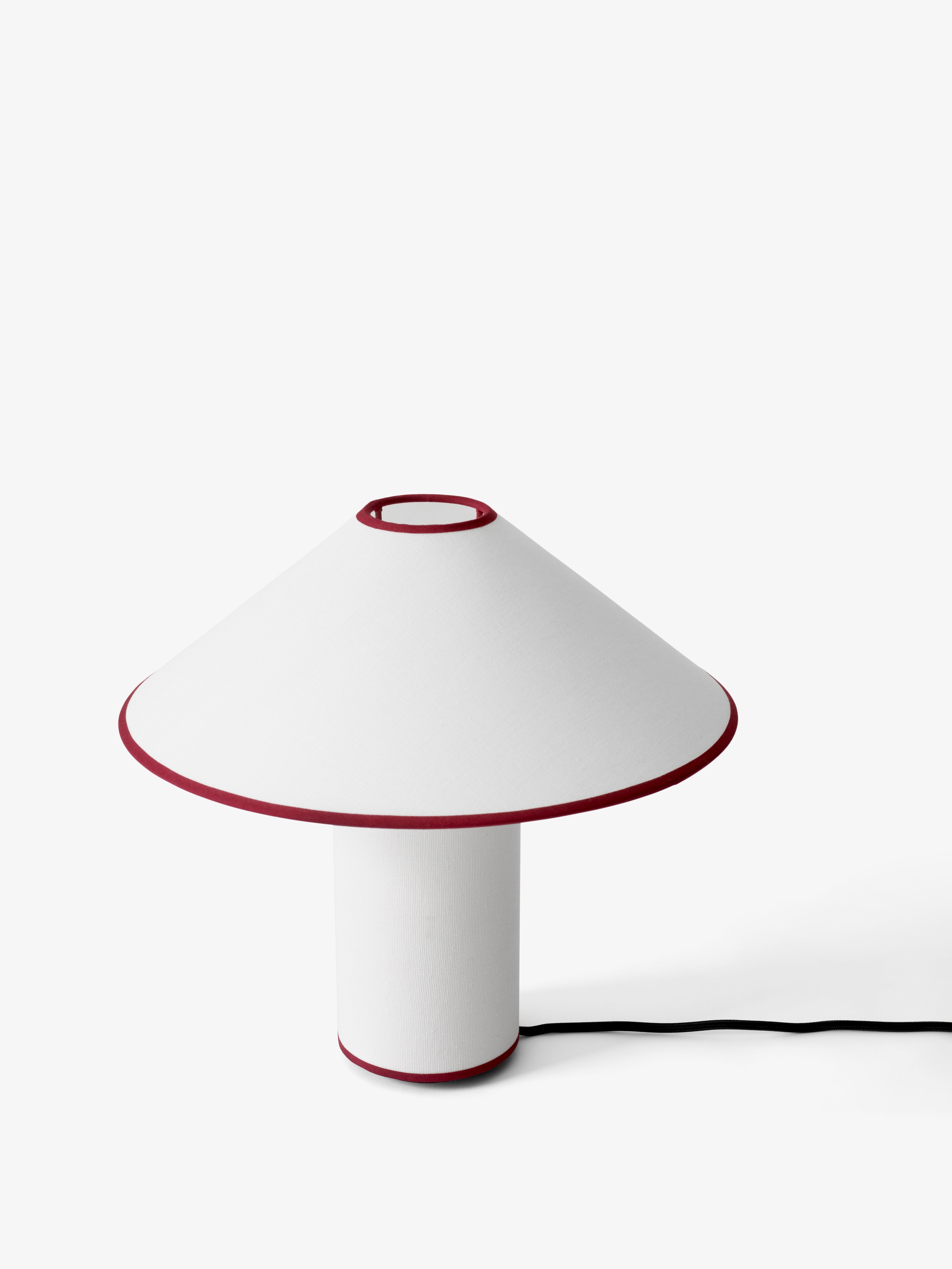 Lampa stołowa COLETTE ATD6 biały z czerwonym wykończeniem