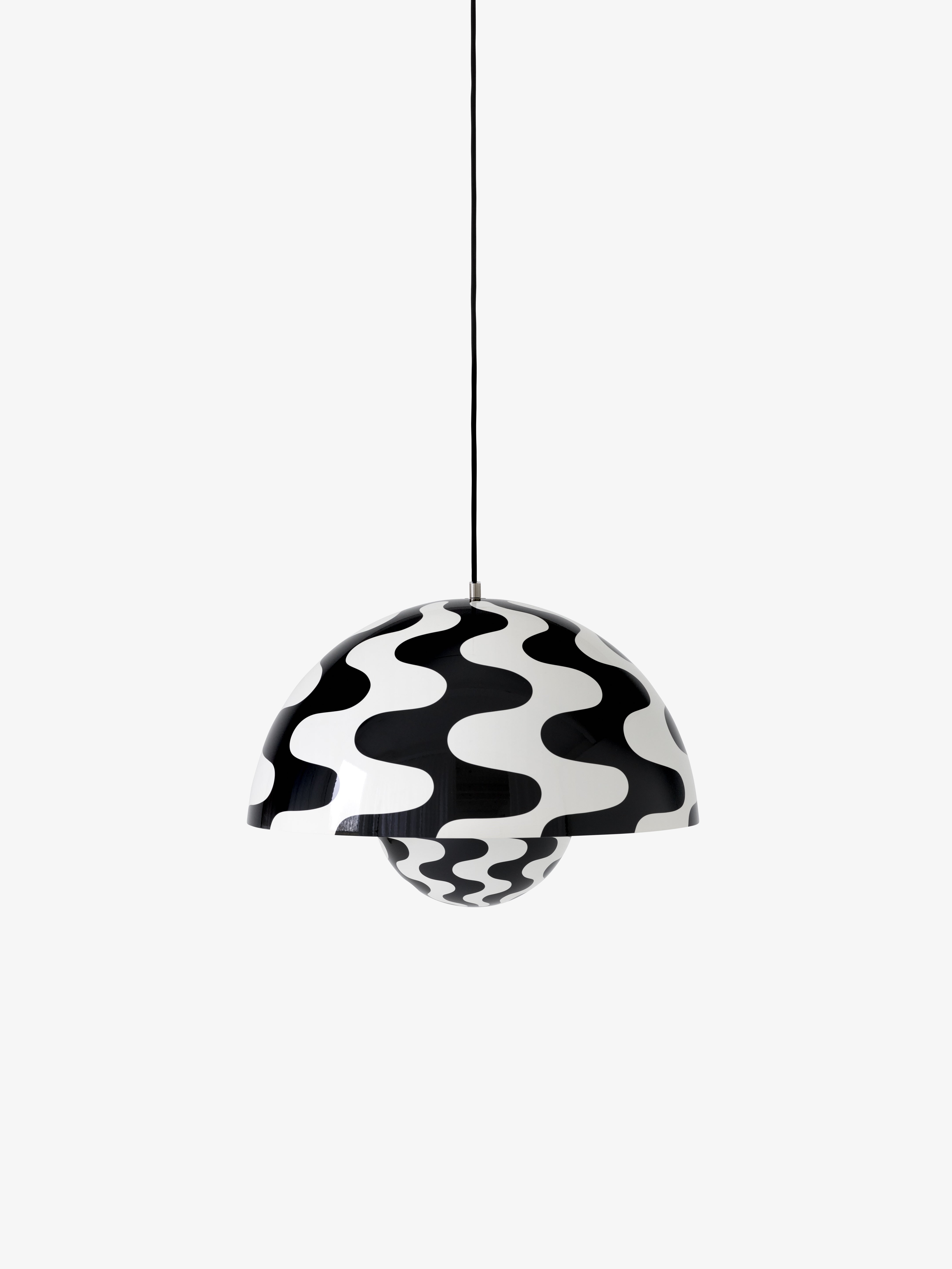 Lampa wisząca FLOWERPOT VP2 biało-czarny wzór
