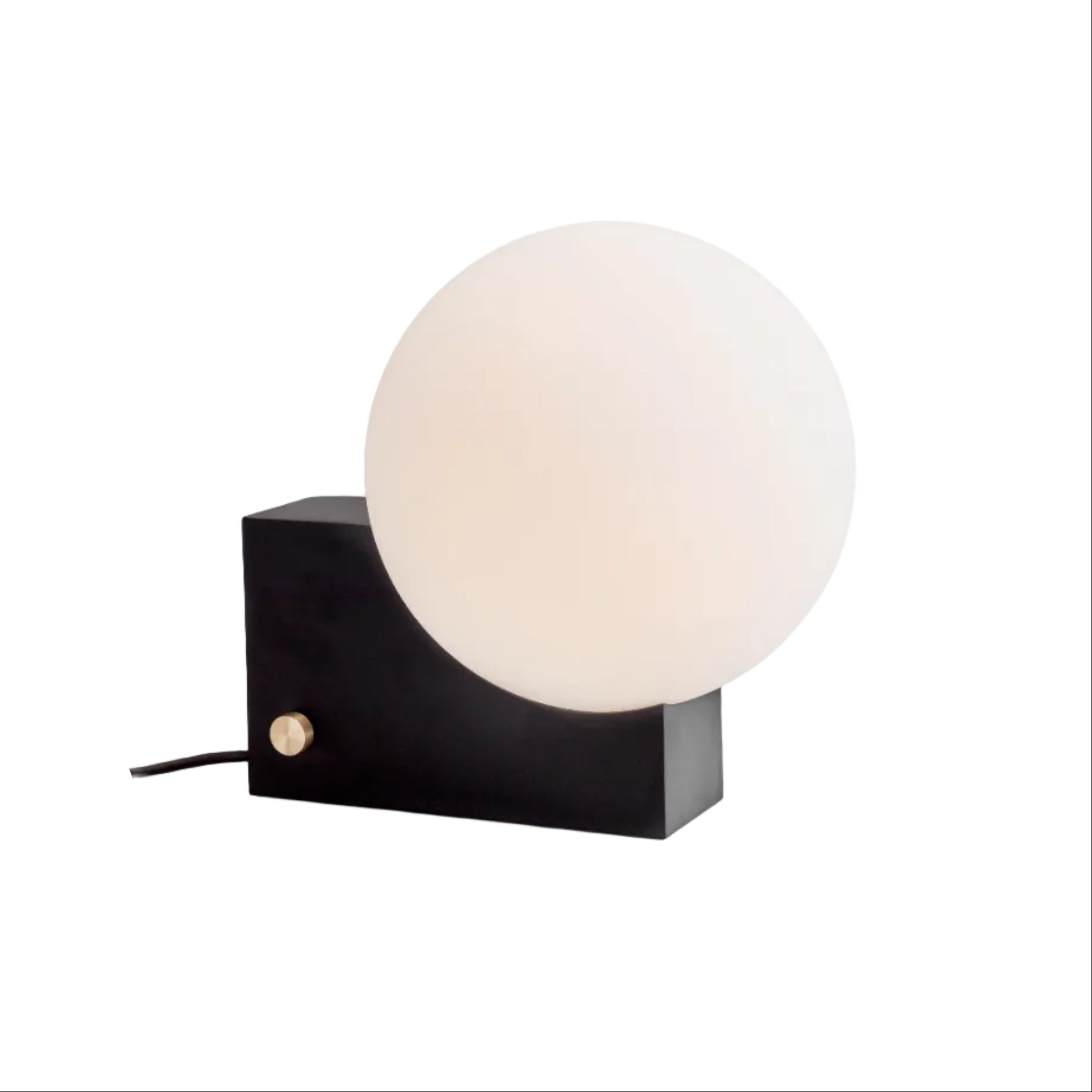 Lampa stołowa JOURNEY SH1 mleczny klosz z czarną podstawą