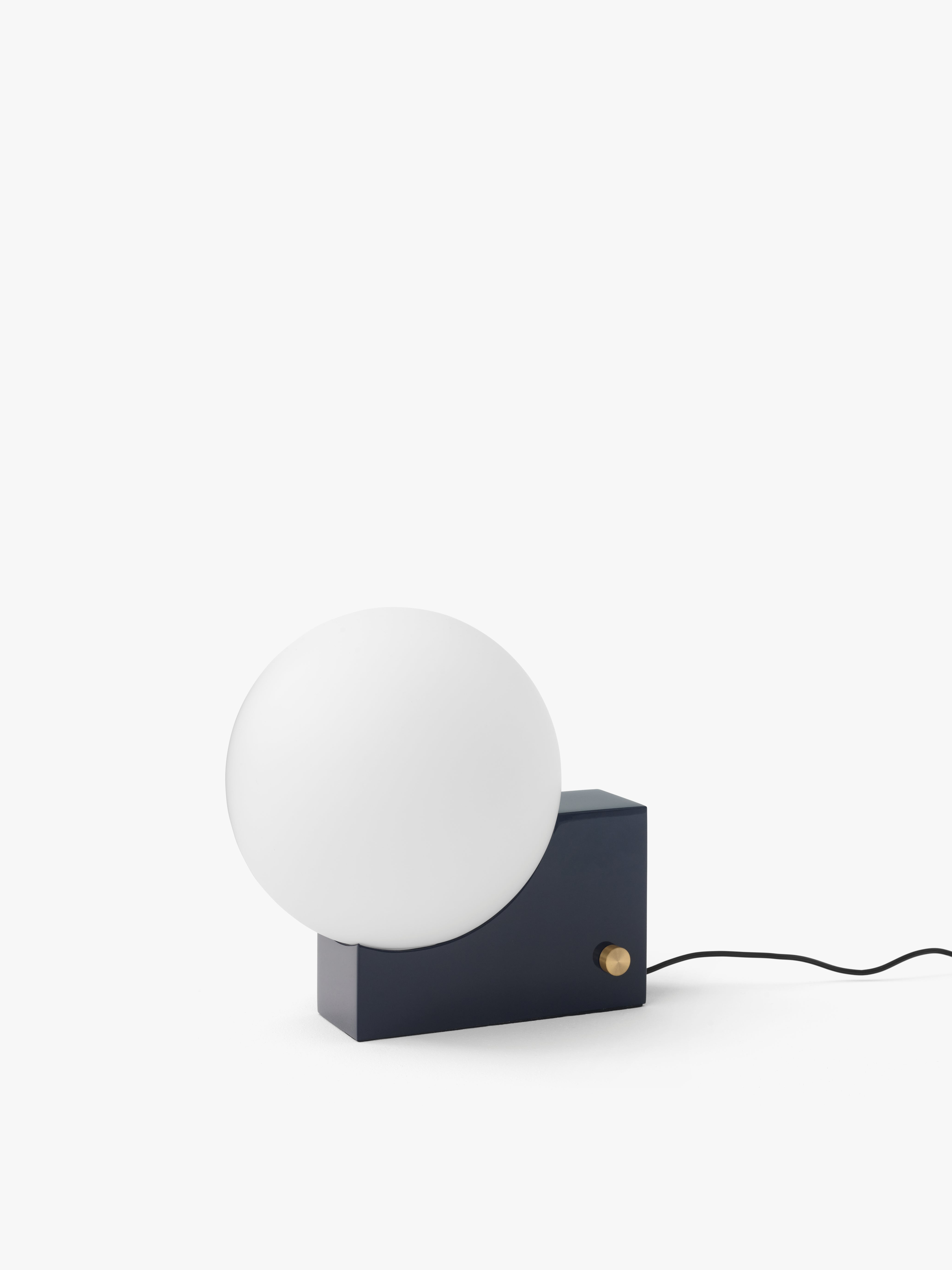 Lampa stołowa JOURNEY SH1 mleczny klosz z ciemnoniebieską podstawą