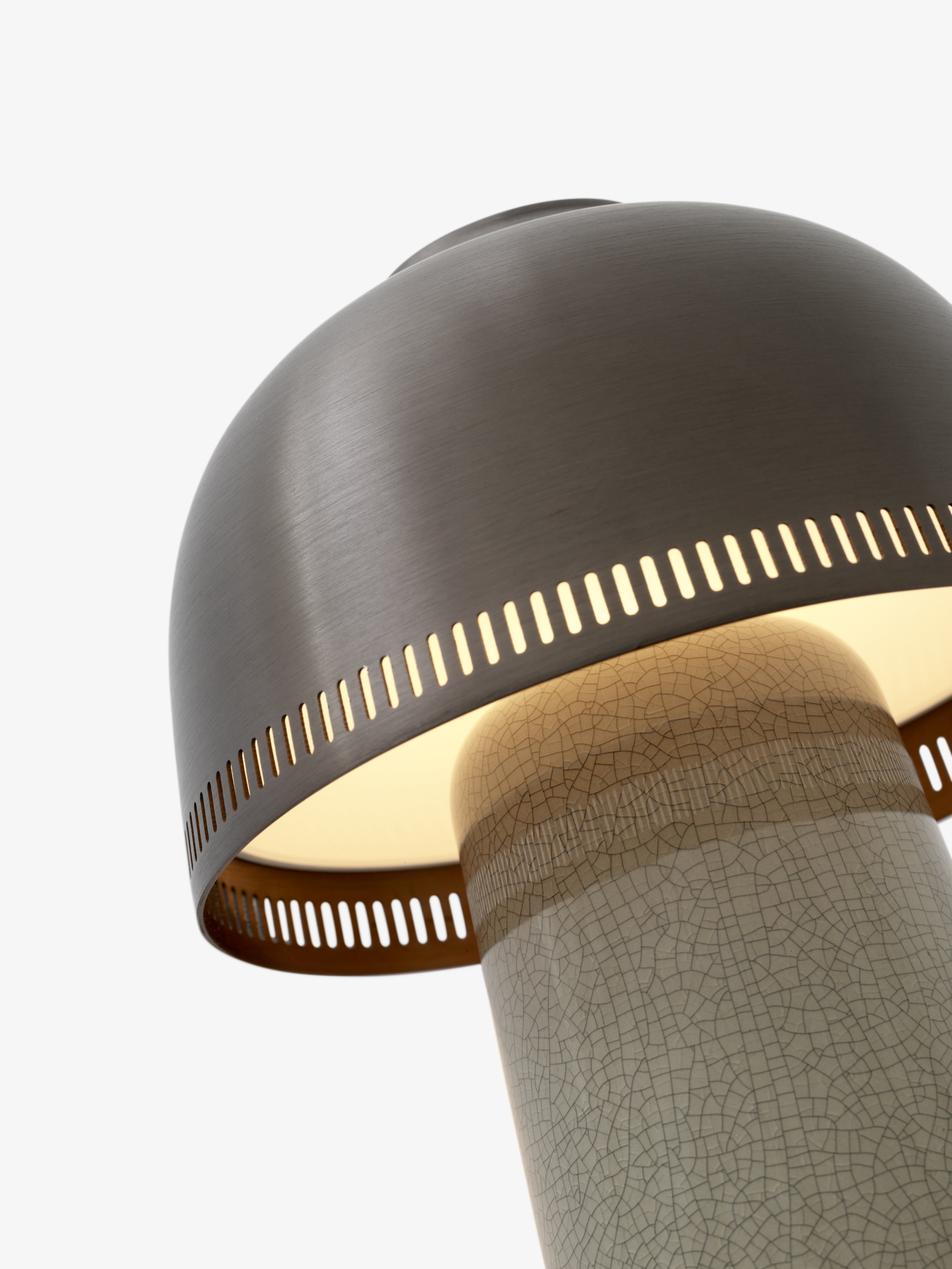 Lampa przenośna RAKU SH8 brązowy klosz z beżową podstawą