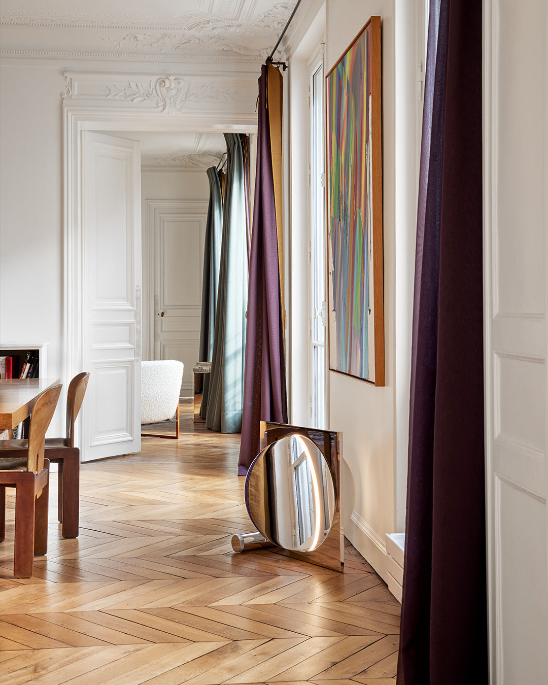 MOONSETTER chrome floor lamp