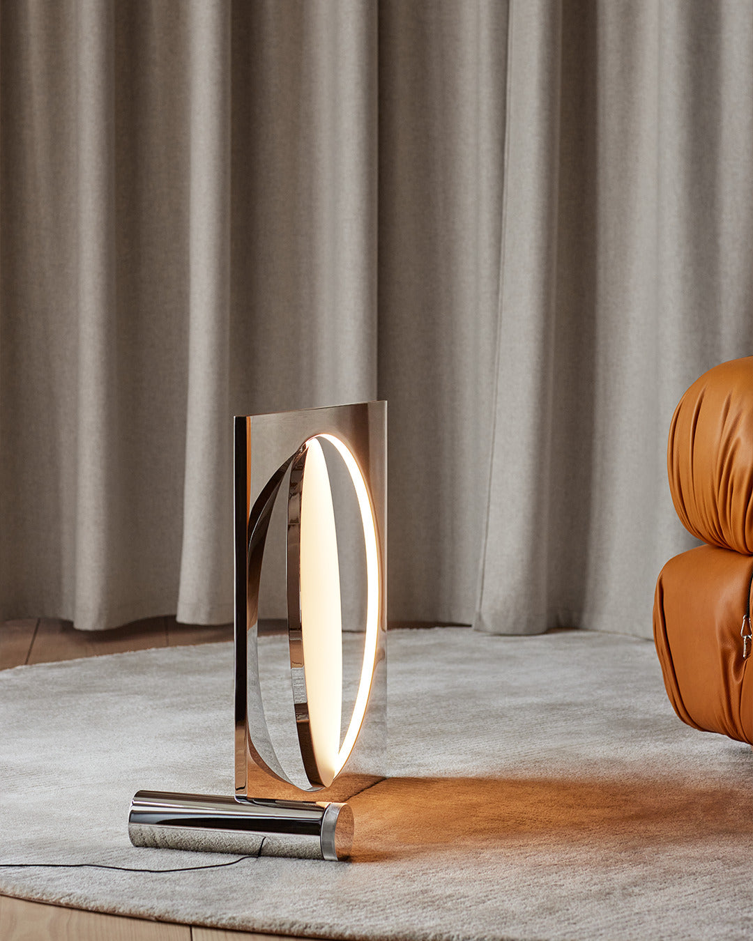 MOONSETTER chrome floor lamp