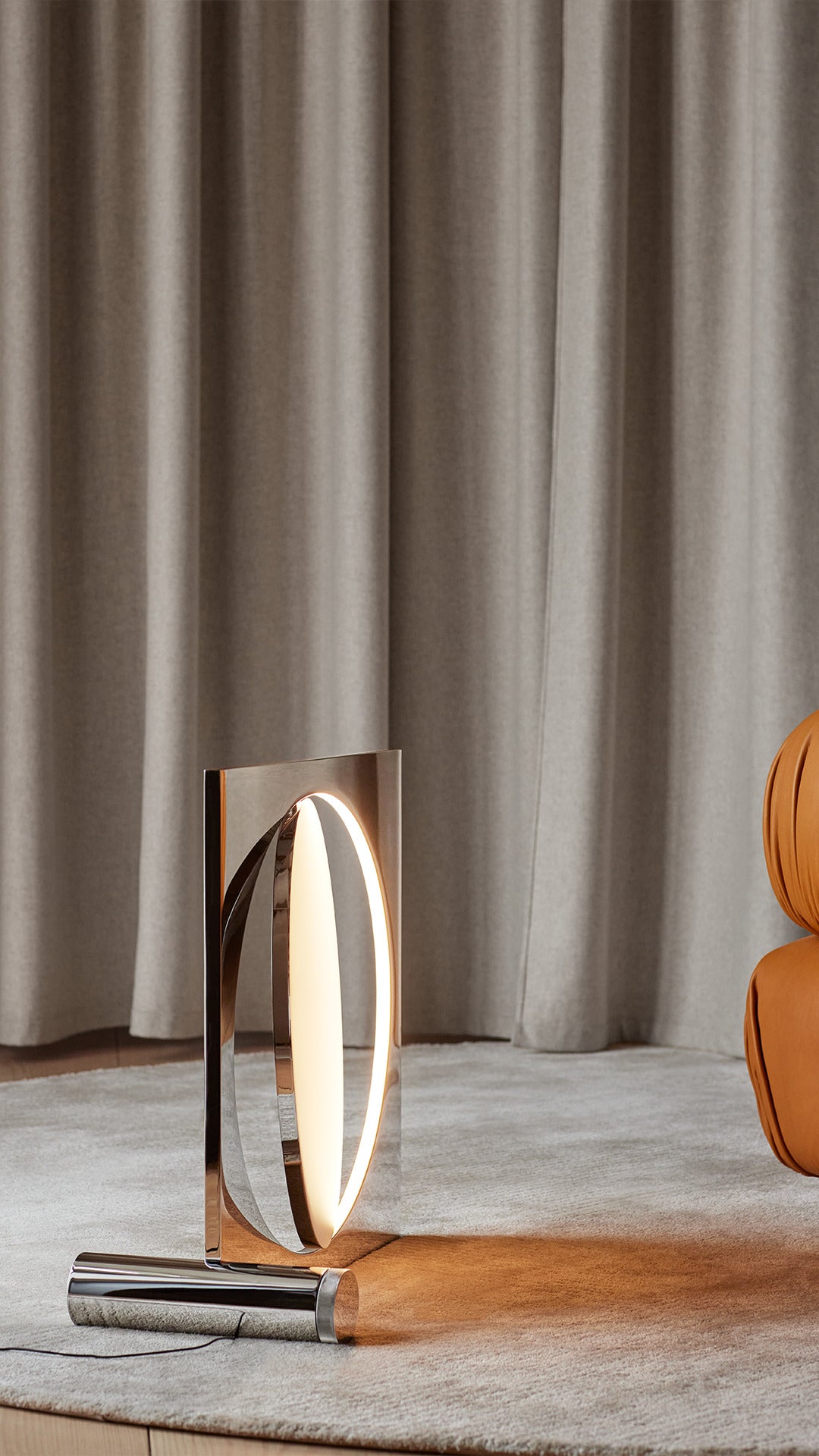 MOONSETTER chrome floor lamp