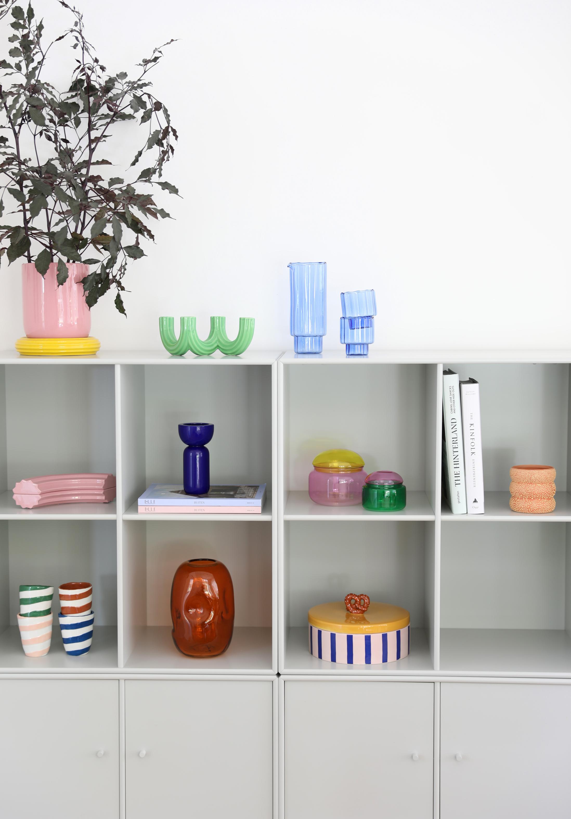 Vase FLAB orange mit Gelb