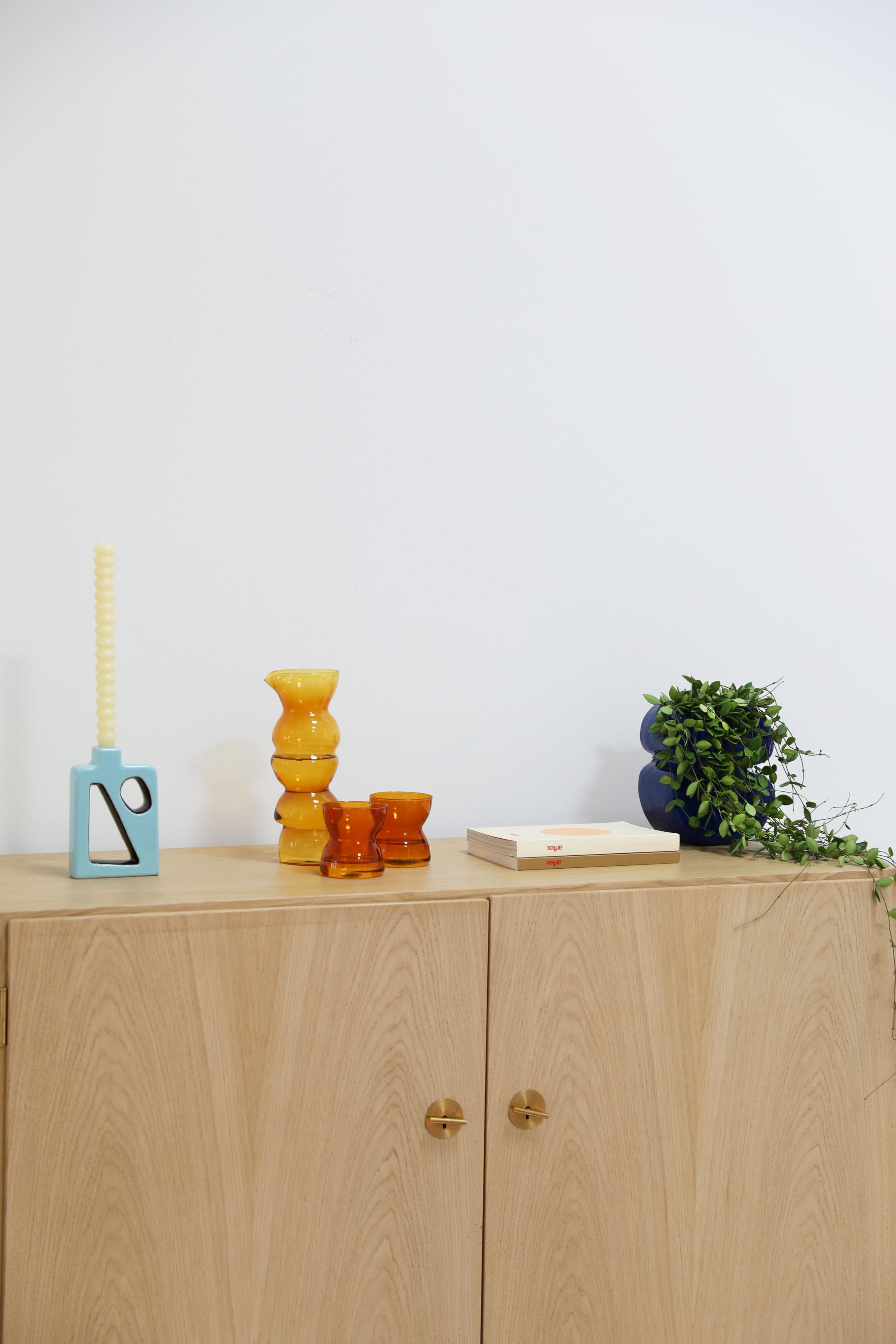 Karafka TOTEM bernsteinfarbenes Glas