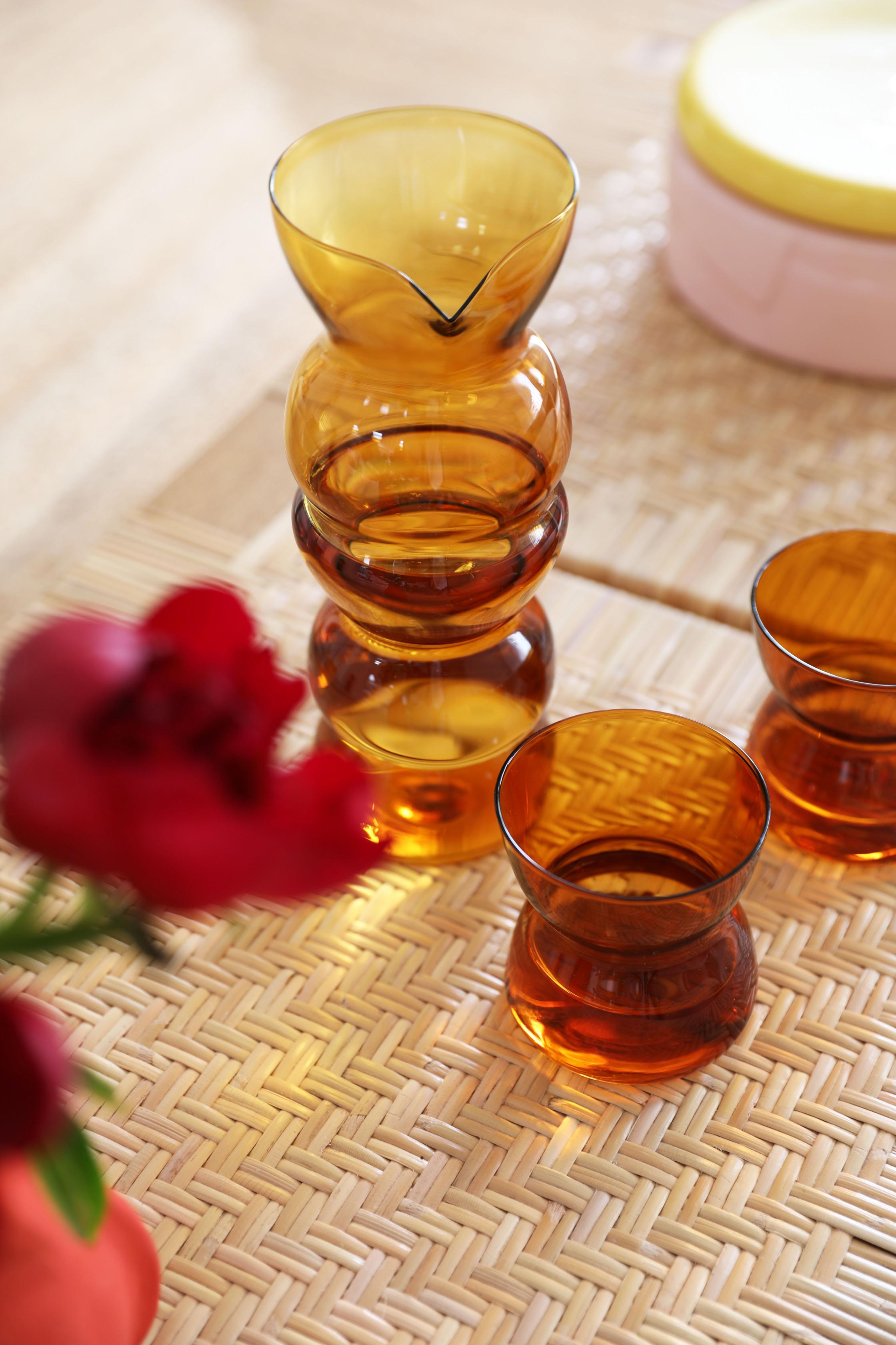 Zestaw szklanek TOTEM brązowy