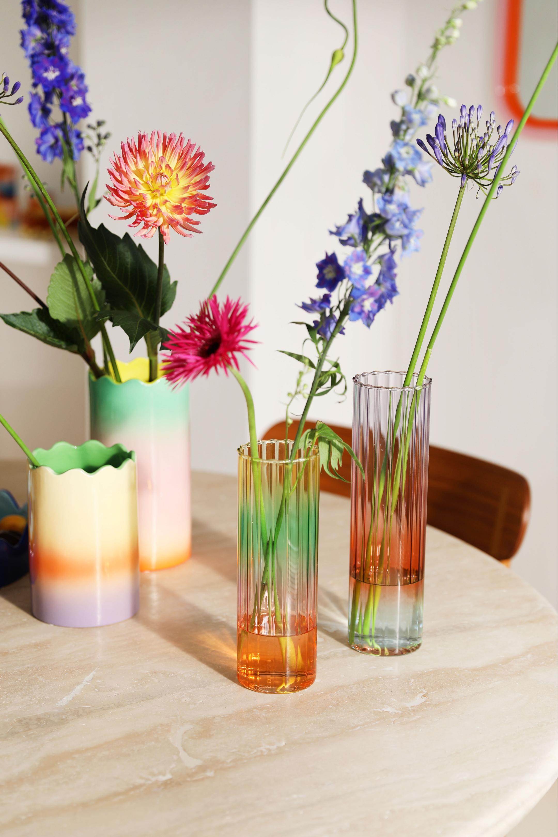 Wazon GRADIENT zielony z pomarańczowym