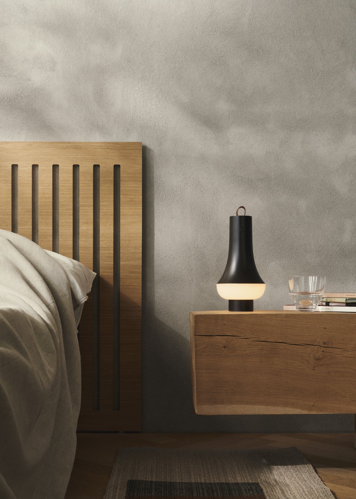 Portable lamp TOMOSHI dark brown