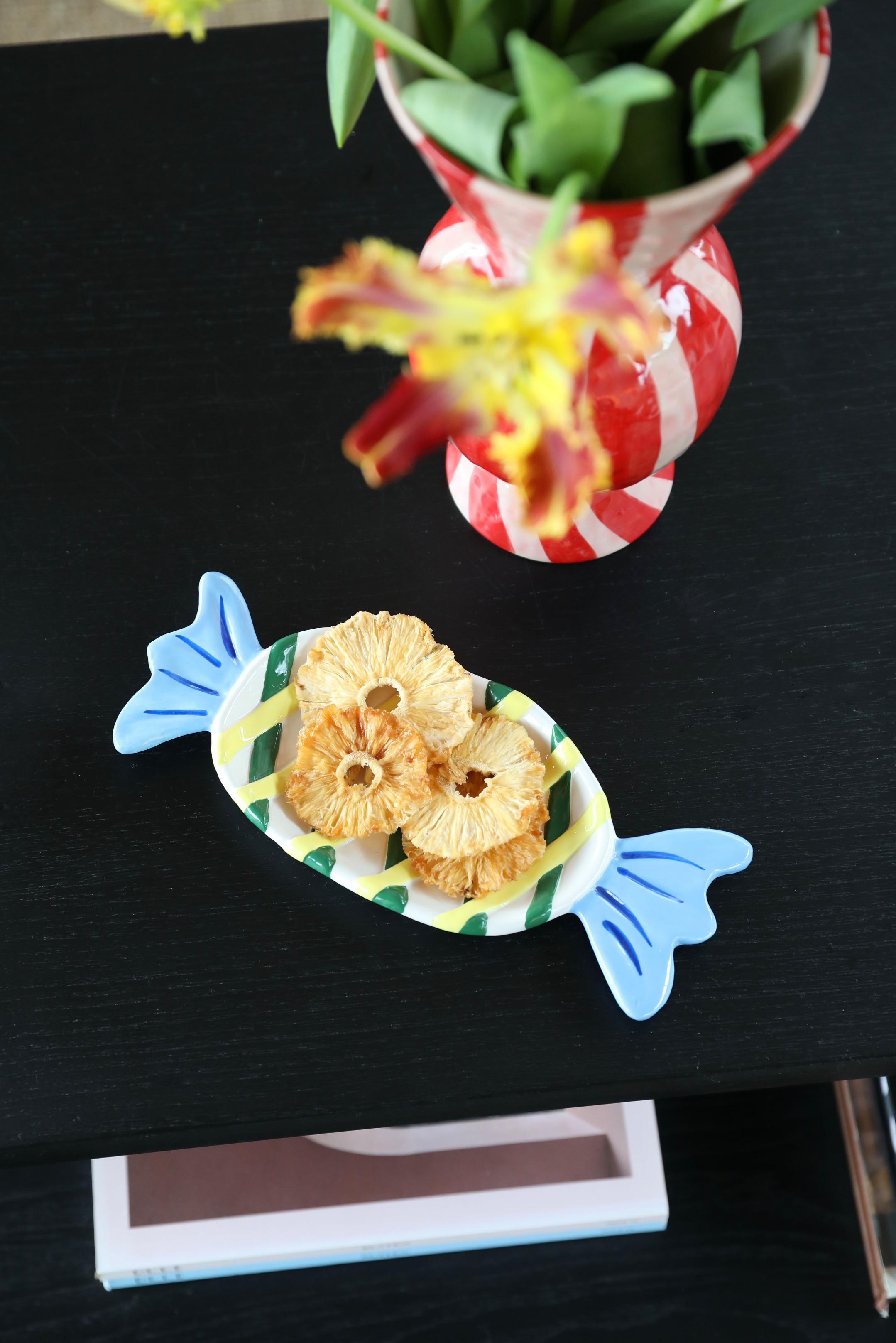 Półmisek GOODY biały z żółtym i niebieskim