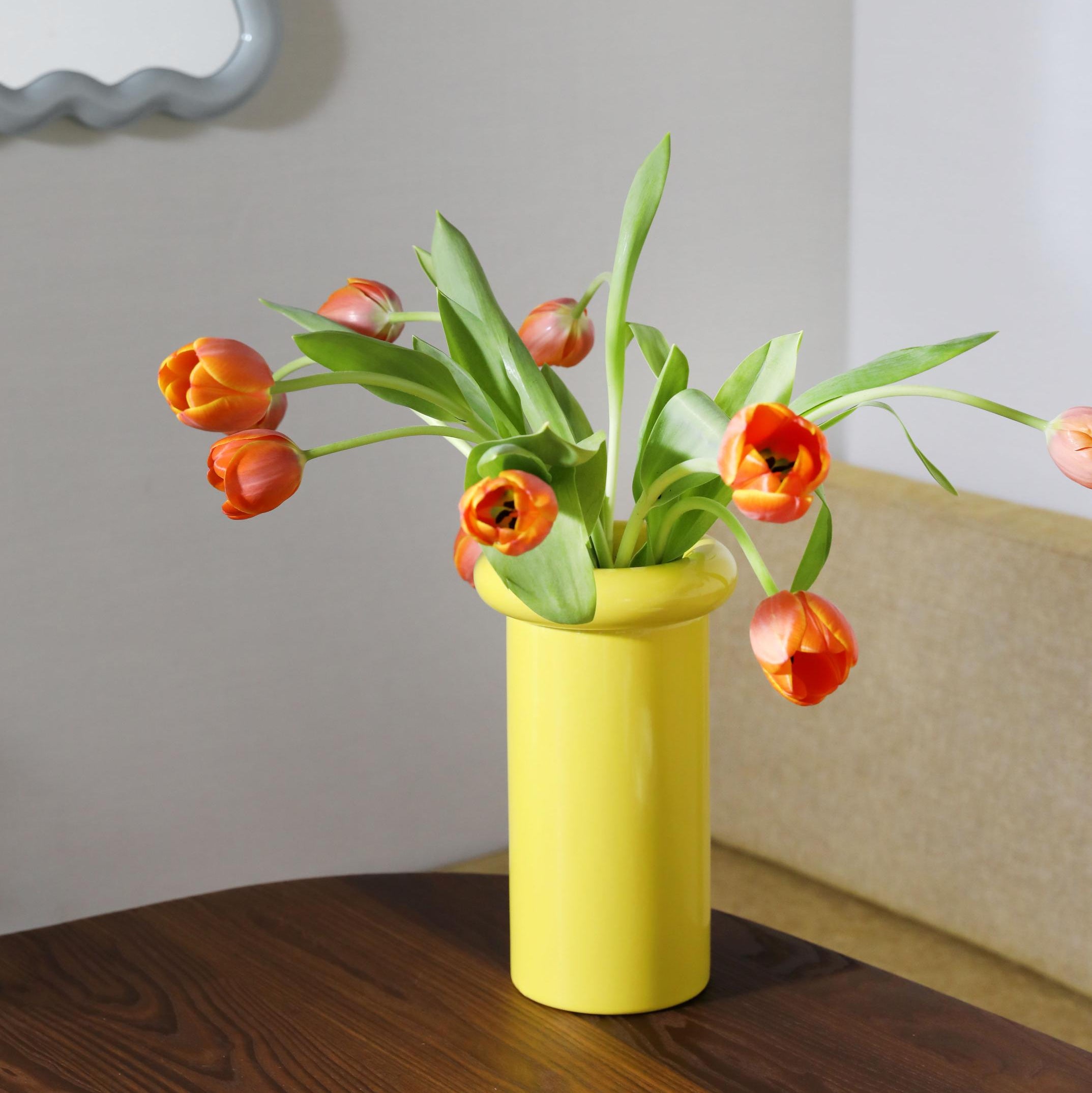 Vase TURBAN gelb