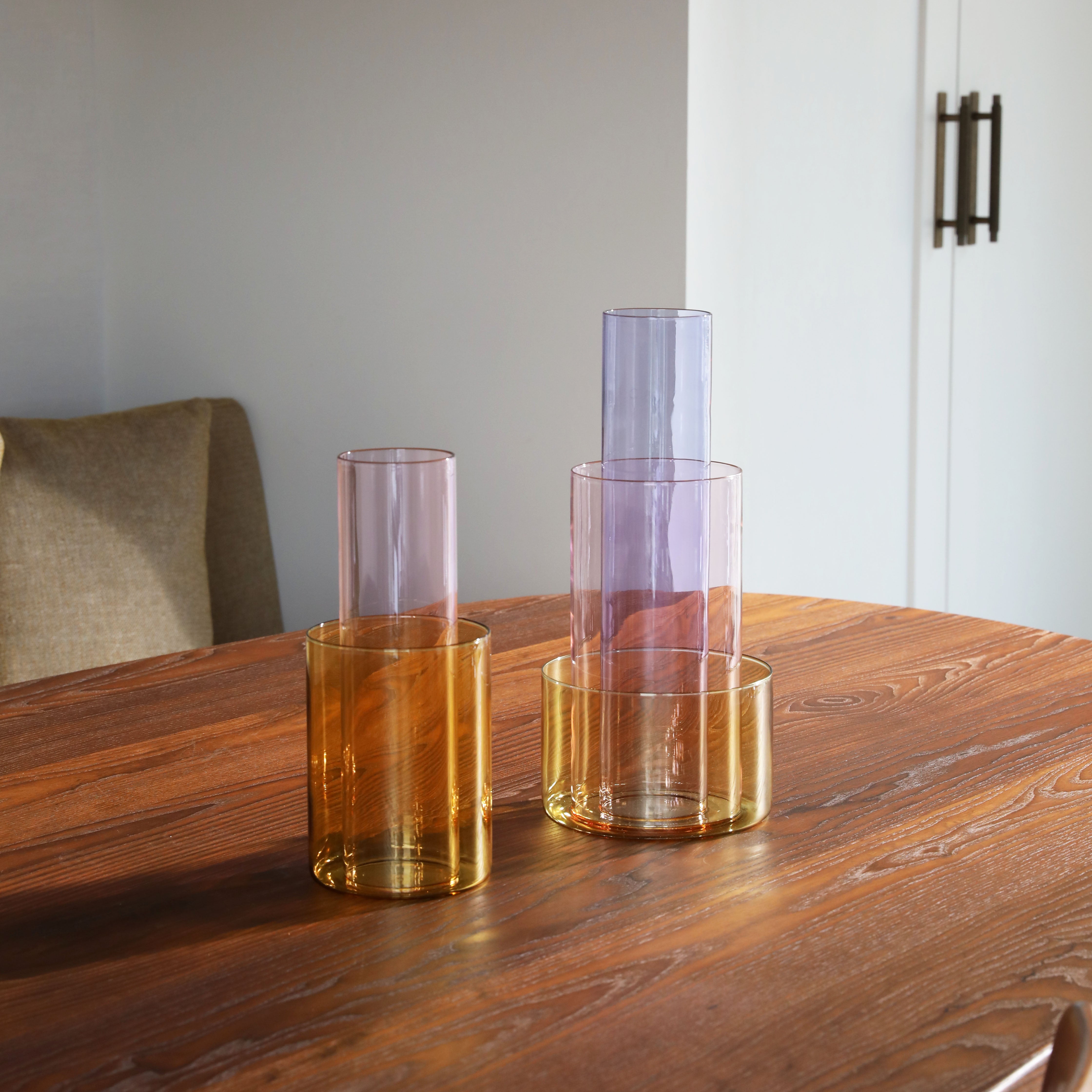 Wazon AMPHI różowy z żółtym