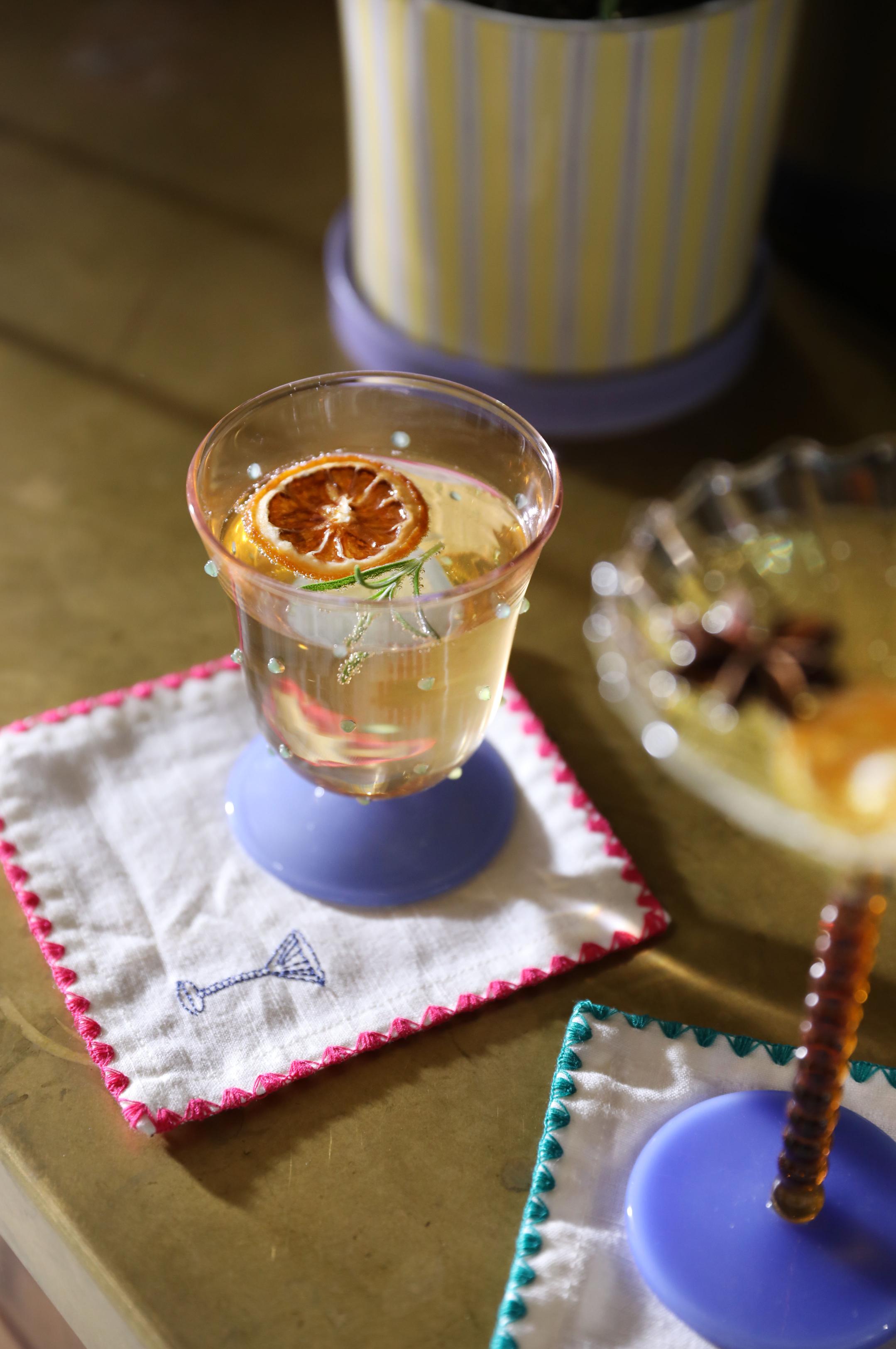 Cocktailservietten-Set ZIGZAG Baumwolle