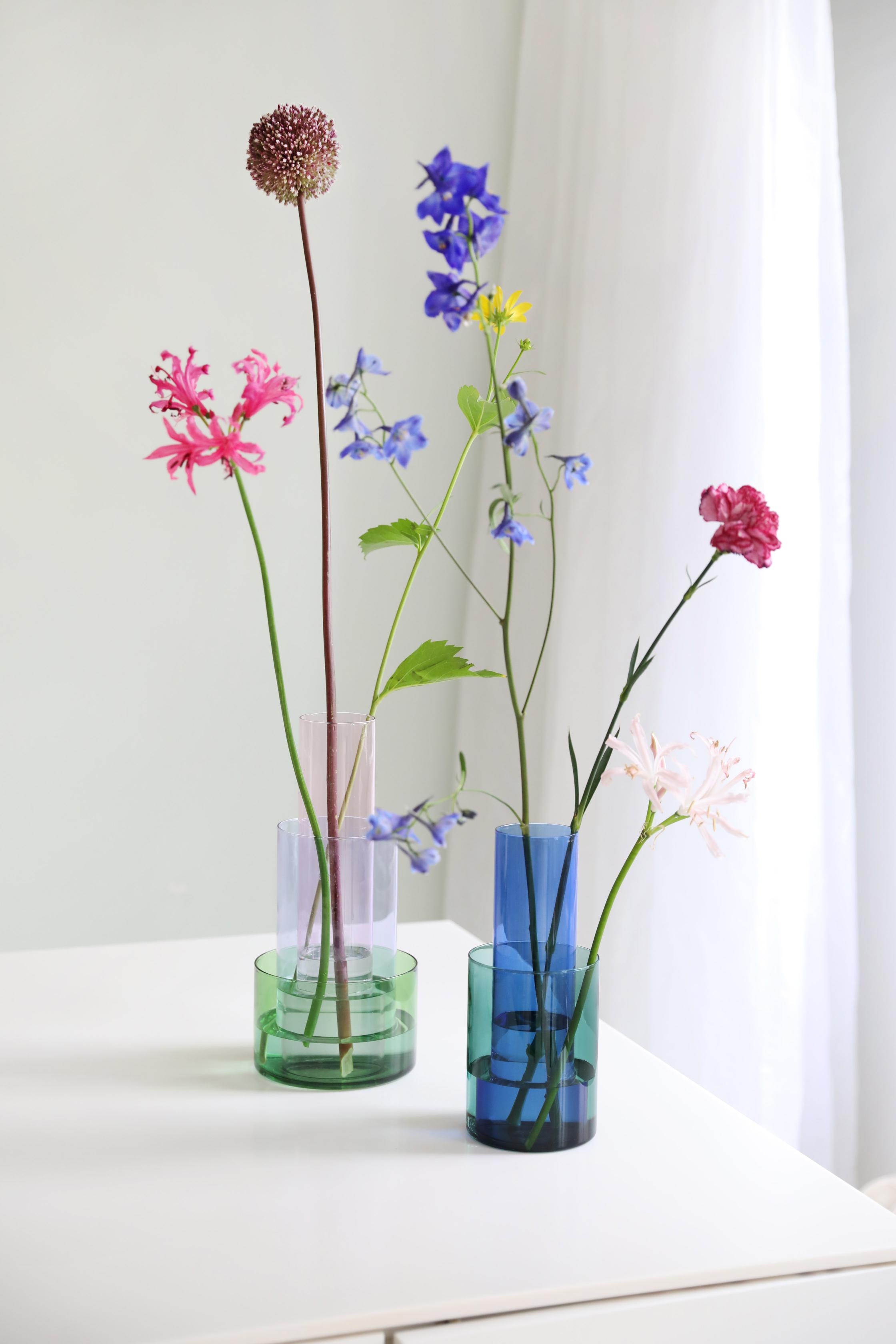 Wazon AMPHI niebieski z zielonym