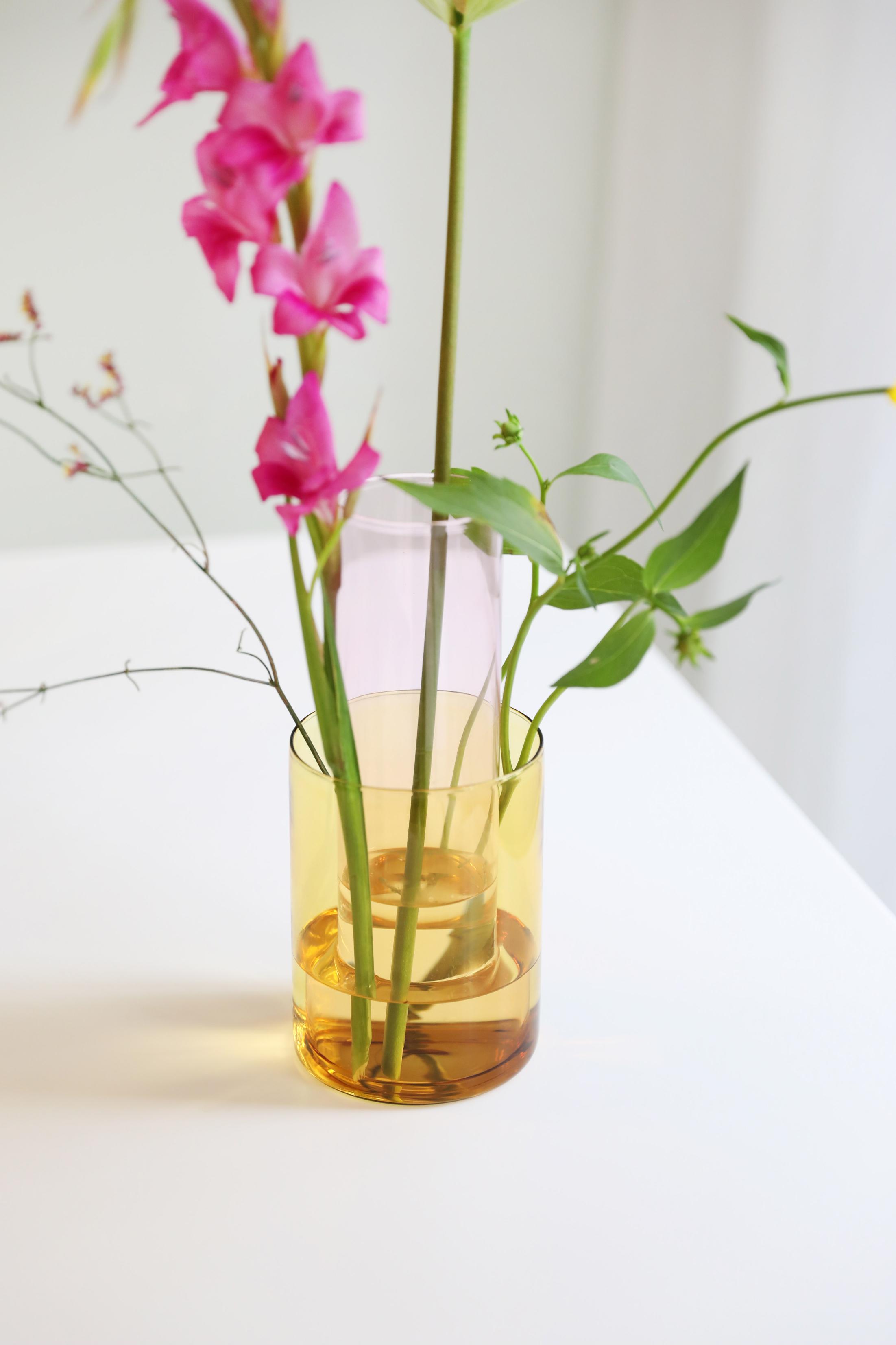 Wazon AMPHI różowy z żółtym