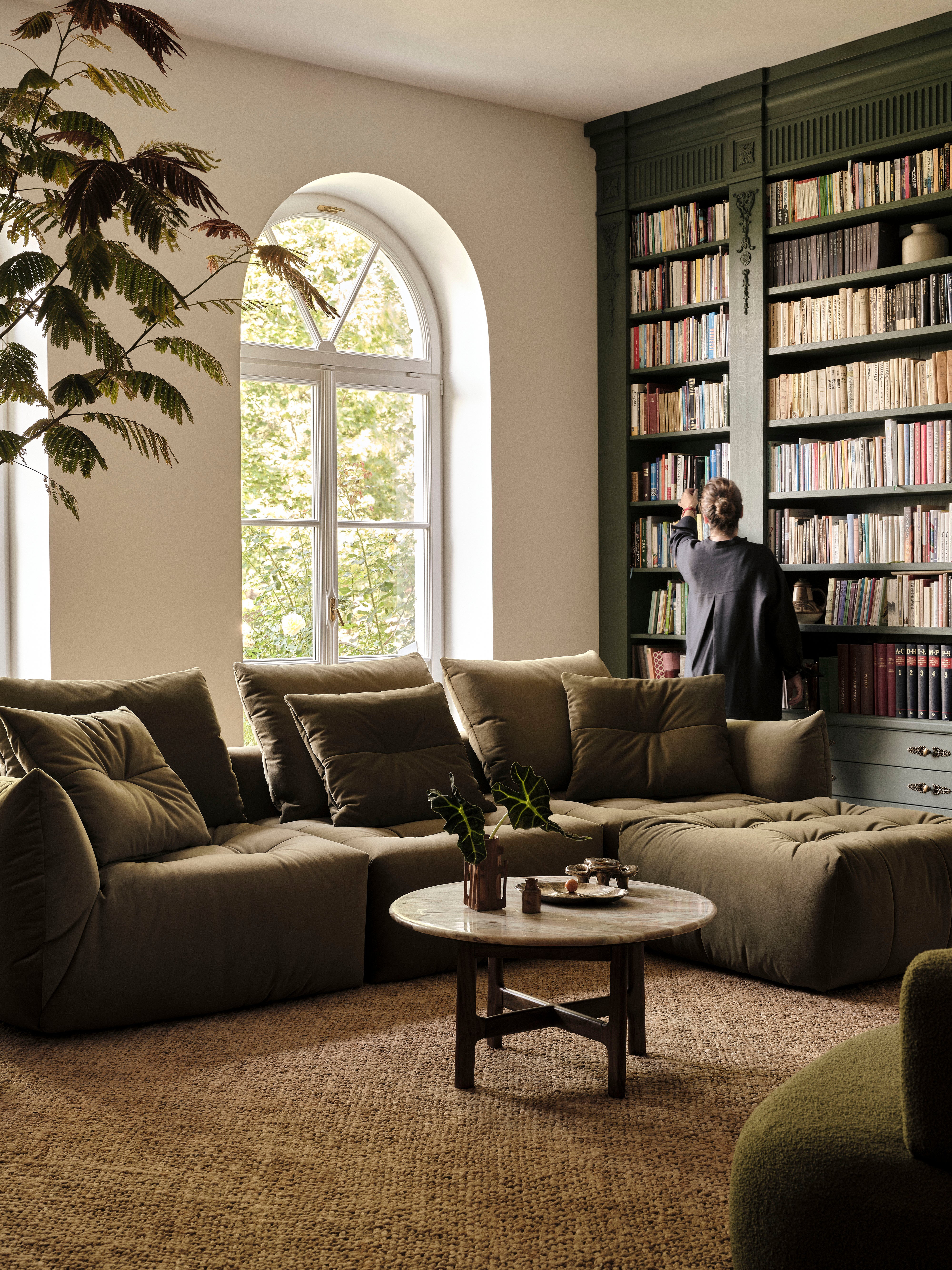 Modular Right Corner Sofa, "Bloom", 4 Seats, Dark Blue, 316x310x95
Made in Europe