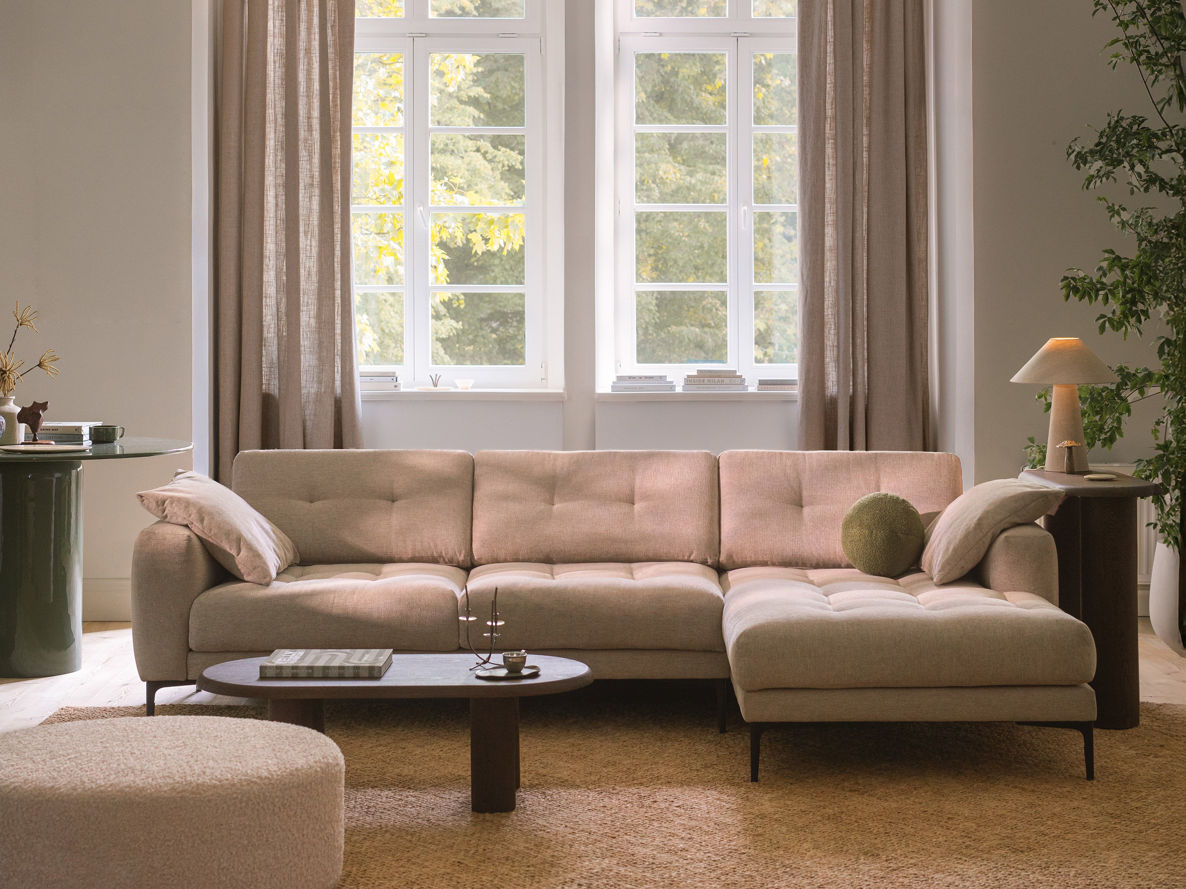 BEMY Sand Chenille Armchair