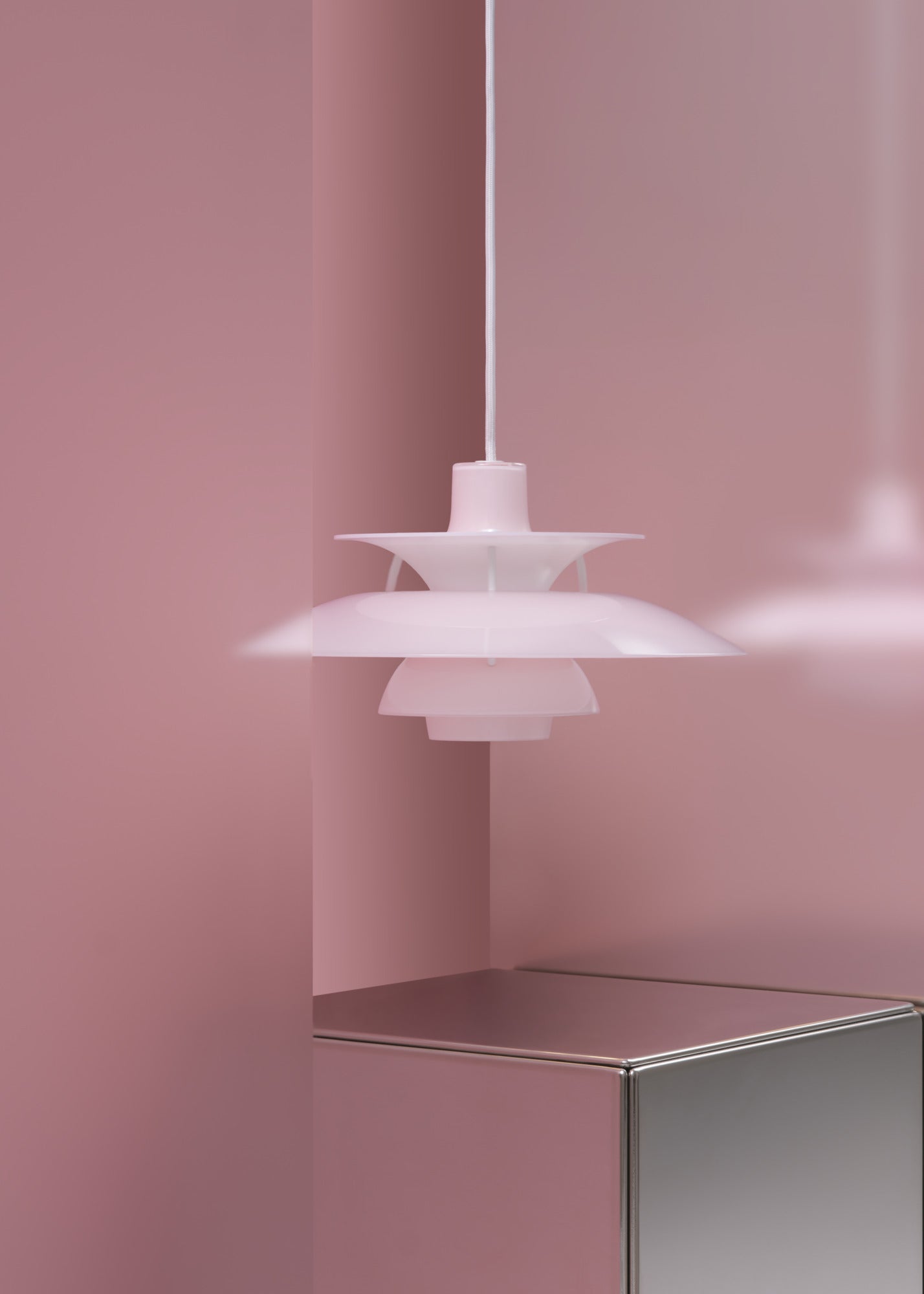 Lampa wisząca PH 5 OPAL jasnoróżowy – Louis Poulsen