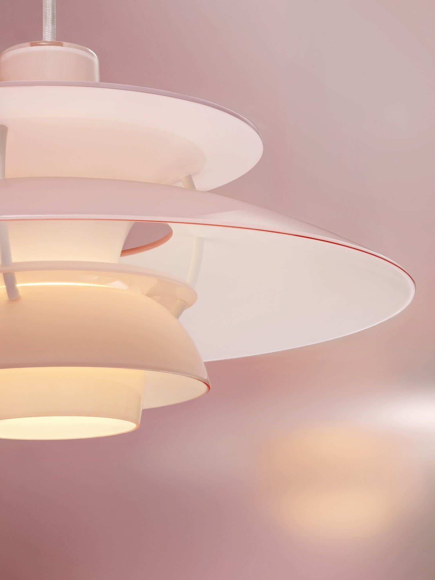 Lampa wisząca PH 5 OPAL jasnoróżowy – Louis Poulsen