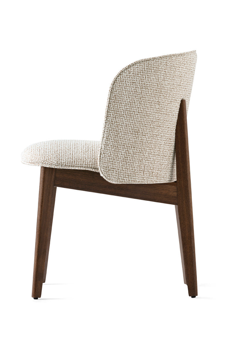 Sessel mit Armlehnen ABREY gepolstert mit dunklem Holzgestell