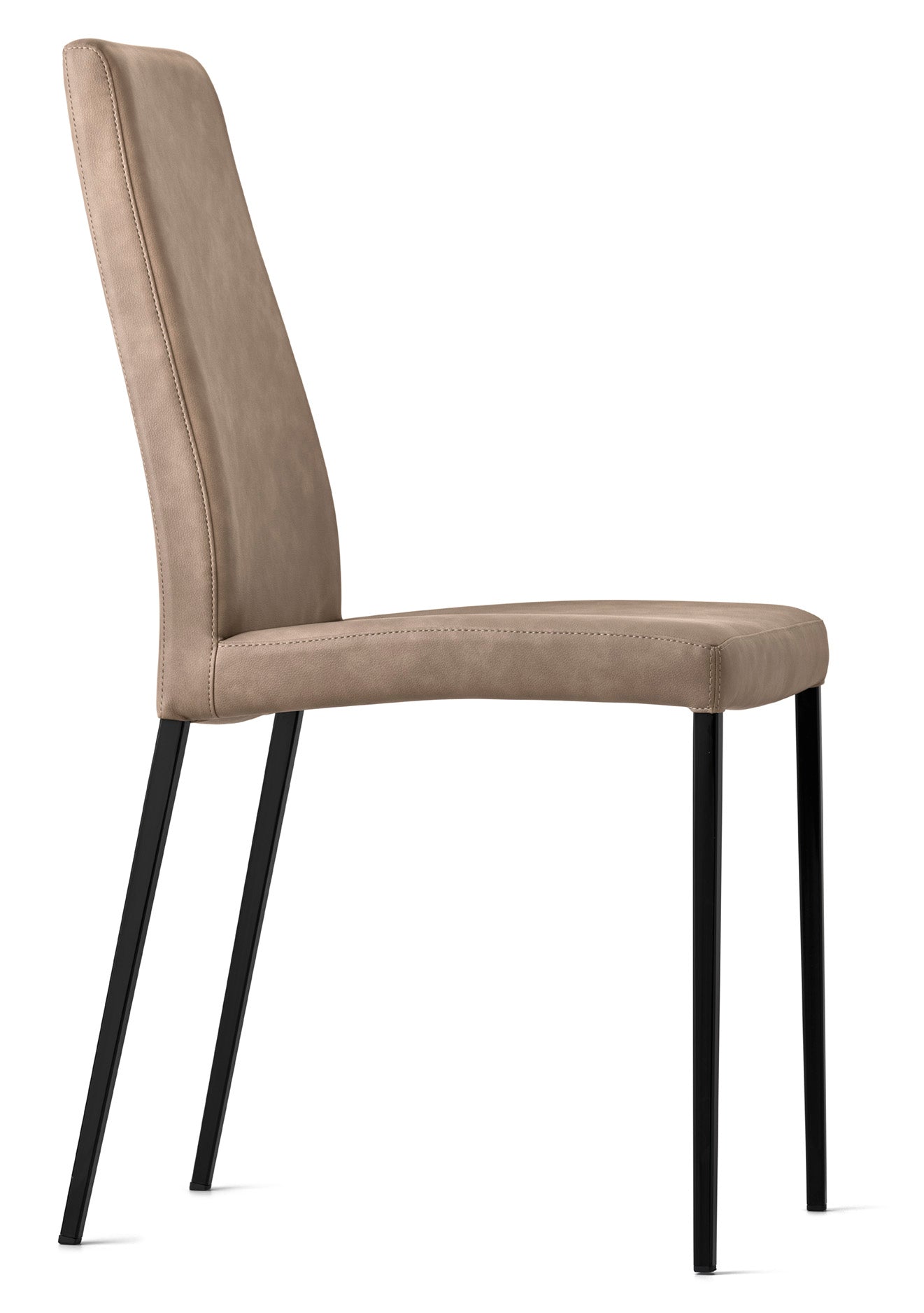 AIDA upholstered chair with a black base
