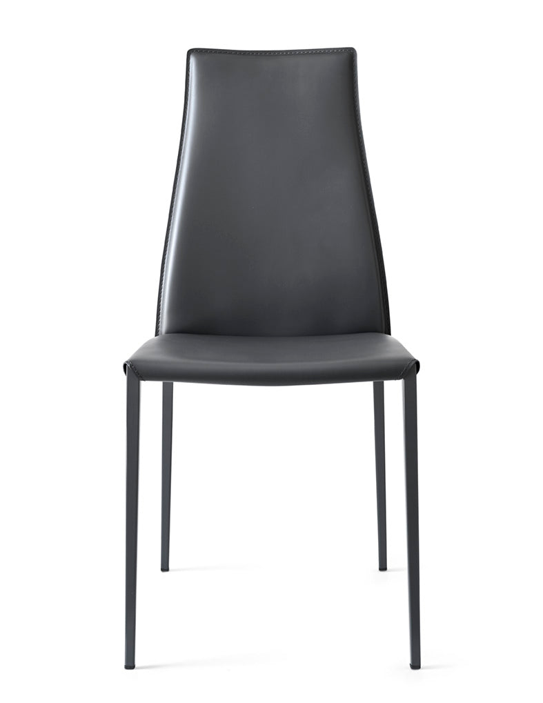 AIDA upholstered chair with a gray base