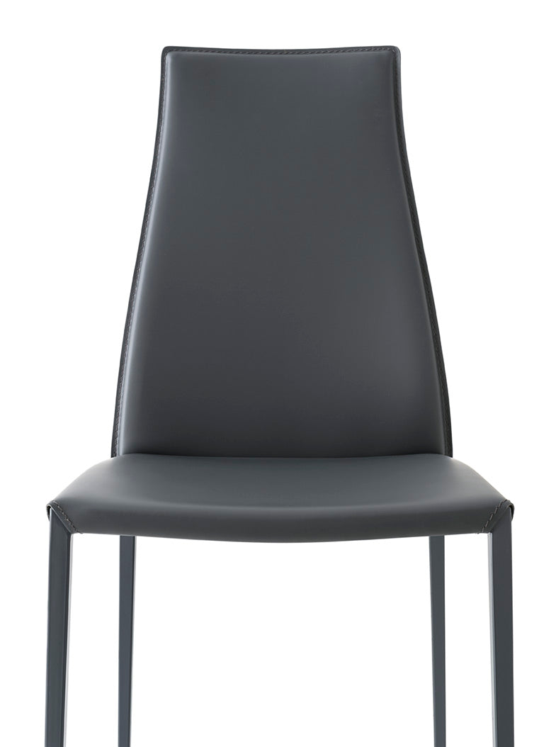 AIDA upholstered chair with a gray base