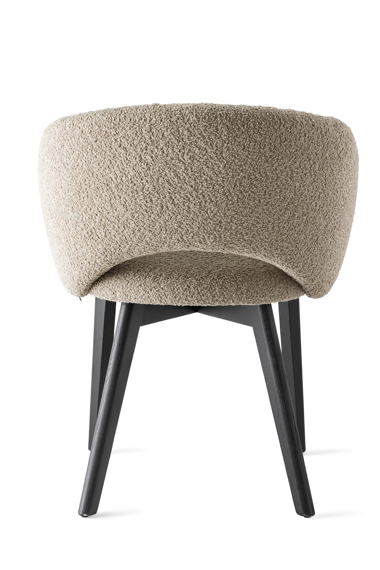 Krzesło ANIME tapicerowane z czarną drewnianą podstawą