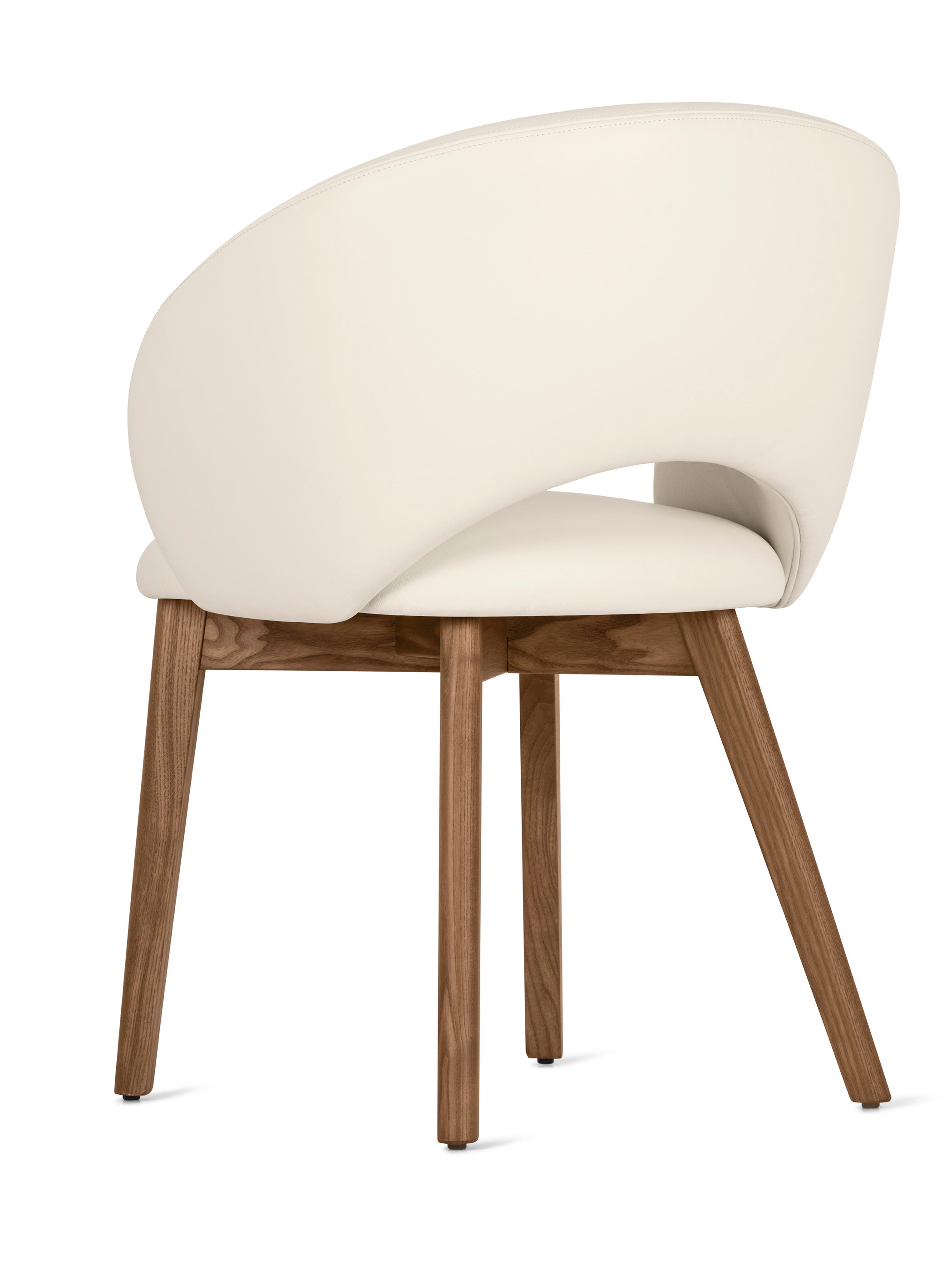 Upholstered ANIME Chair with Walnut Base