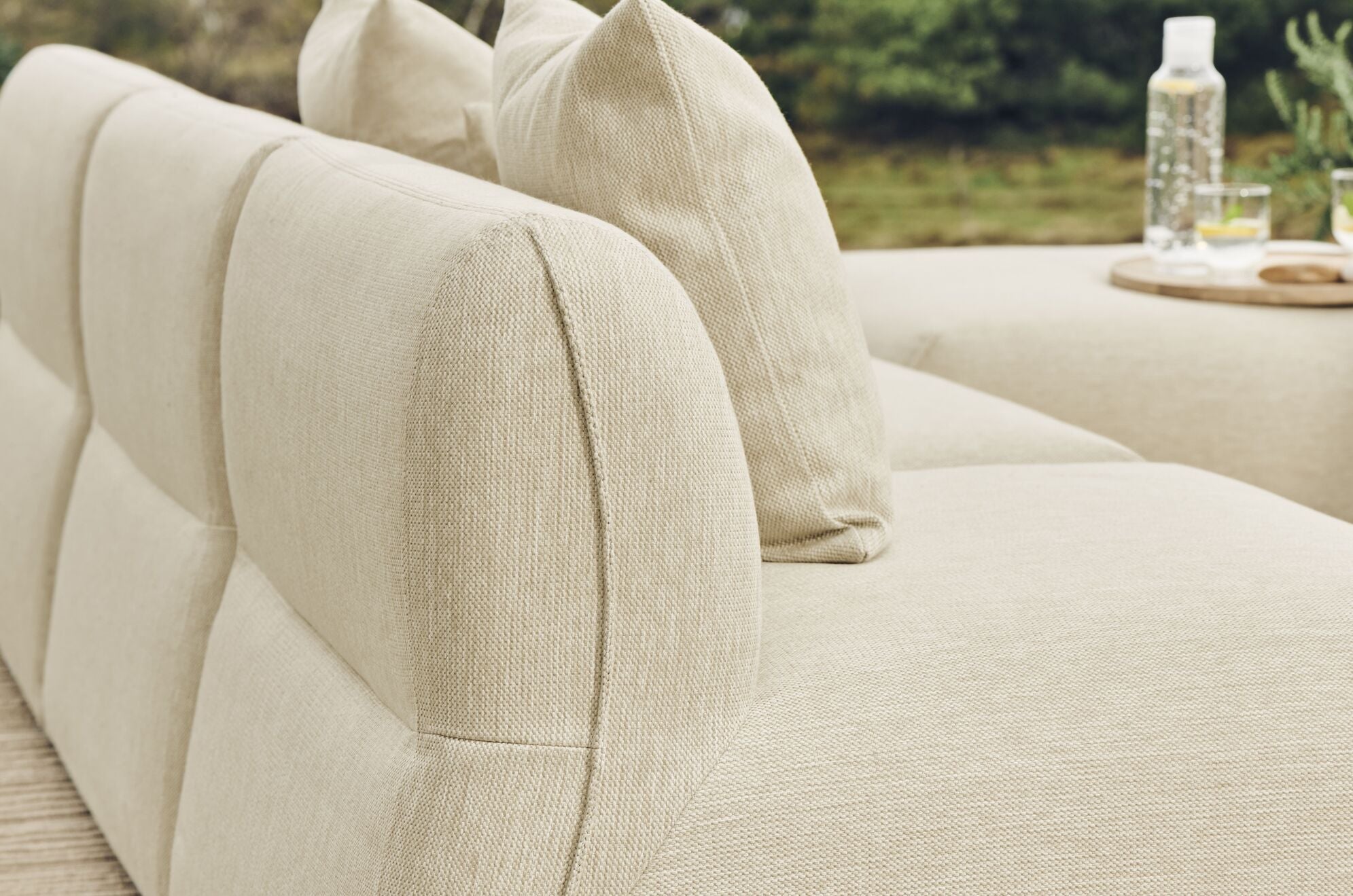 Sofa zewnętrzna modułowa ARKE - moduł lewostronny tapicerowany